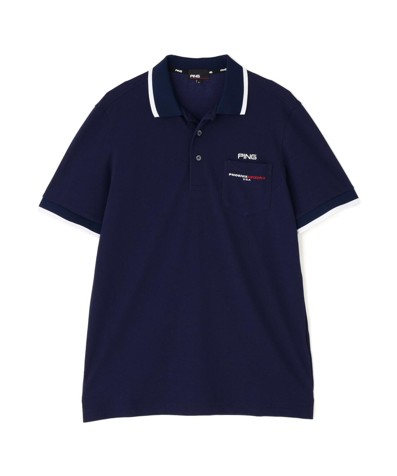 【PING APPAREL】スナップテックス半袖ラインポロシャツ ＜NATIVE＞ (MENS)