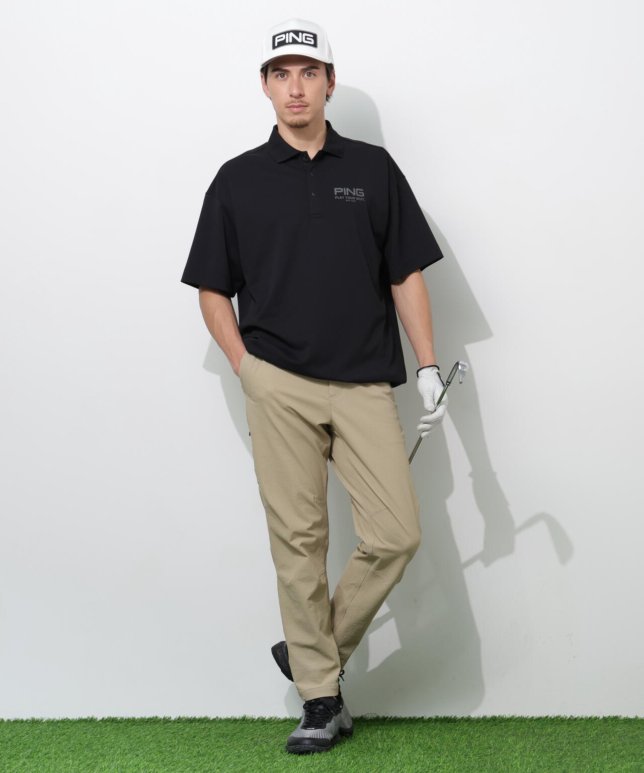 【PING APPAREL】クイックドライUV半袖カノコオーバーポロシャツ ＜PERFORMANCE＞ (MENS)