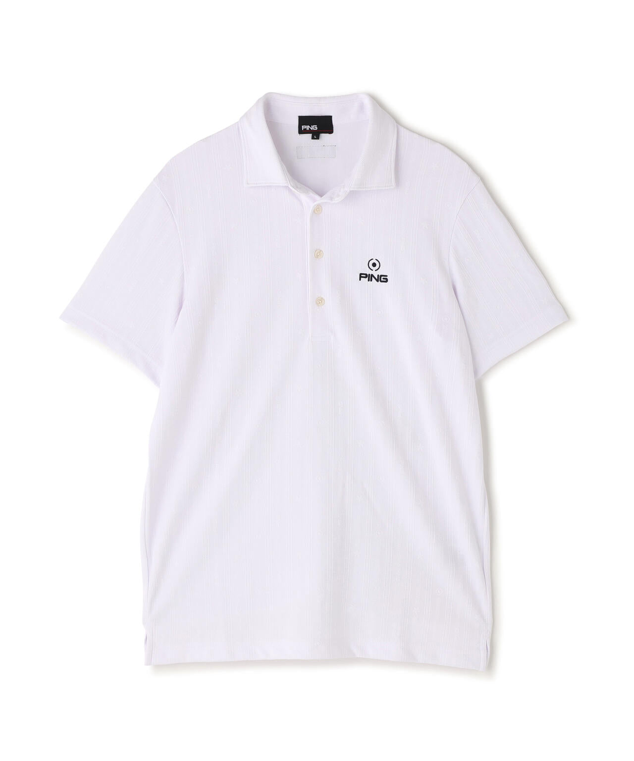 【PING APPAREL】凸凹ストライプジャガード半袖ポロシャツ ＜NATIVE＞ (MENS)