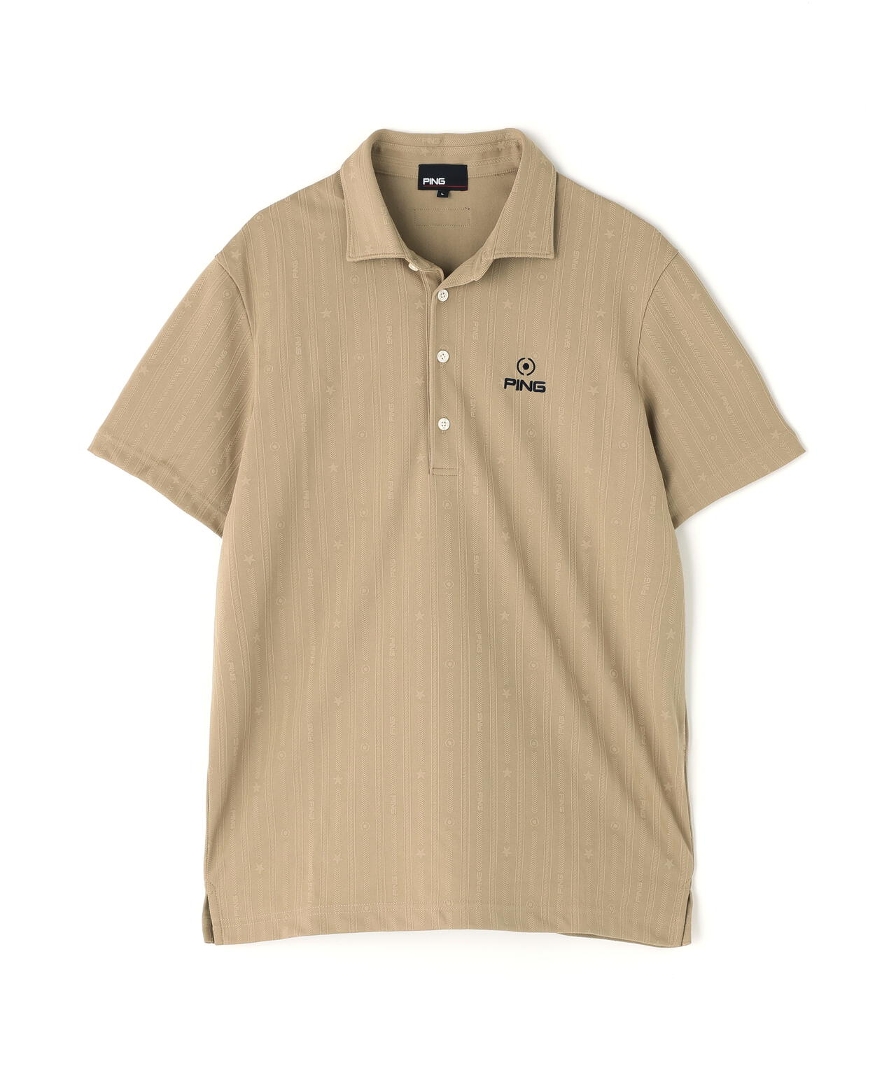 【PING APPAREL】凸凹ストライプジャガード半袖ポロシャツ ＜NATIVE＞ (MENS)