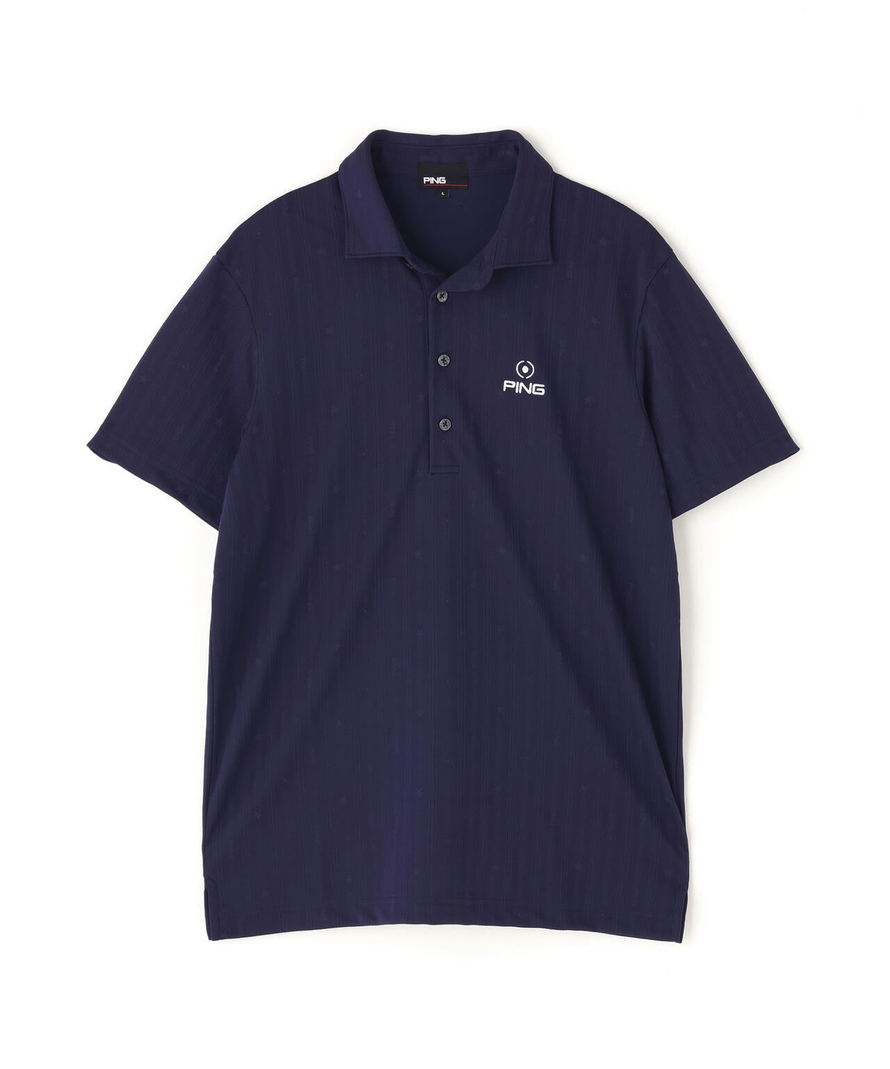 【PING APPAREL】凸凹ストライプジャガード半袖ポロシャツ ＜NATIVE＞ (MENS)