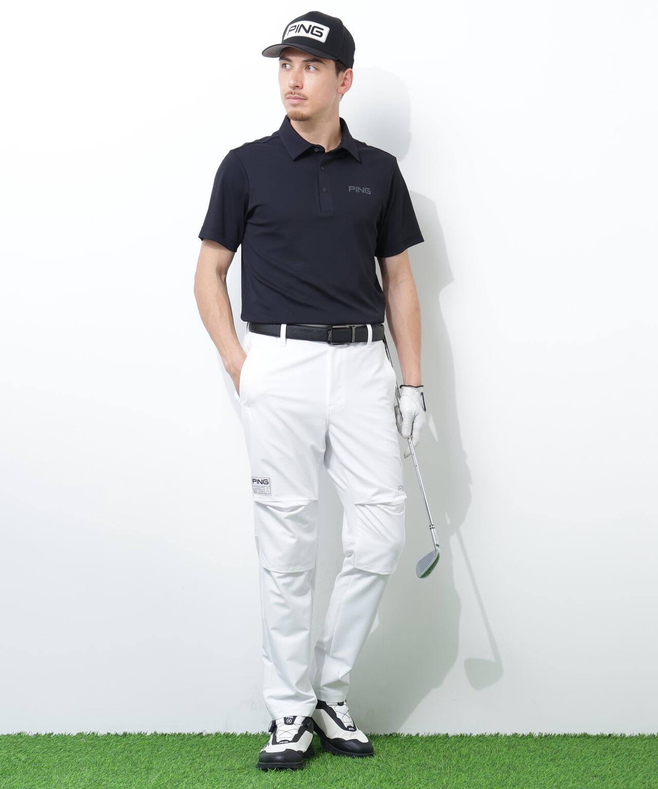 【PING APPAREL】【接触冷感・UVカット】スーパーシェルター06半袖ポロシャツ ＜GOLD＞ (MENS)
