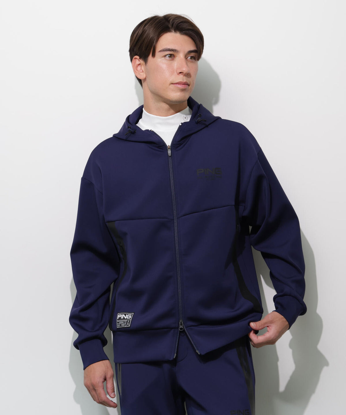 【PING APPAREL】ダンボールニットフルジップフーディー ＜GOLD＞ (MENS)