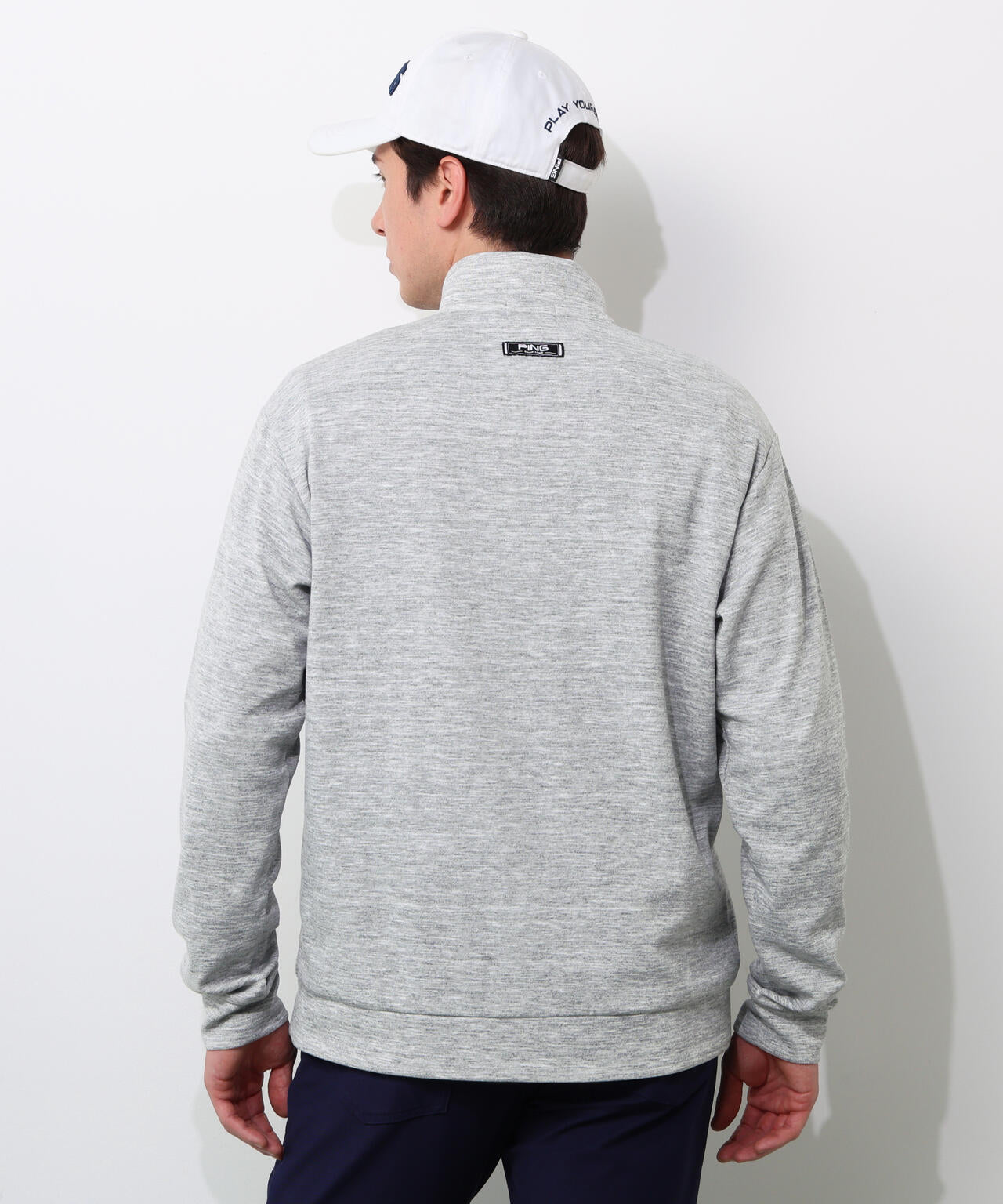 【PING APPAREL】全方向ストレッチダブルフェイスドライミックスアイストーンハーフジップカットソー ＜NATIVE＞ (MENS)