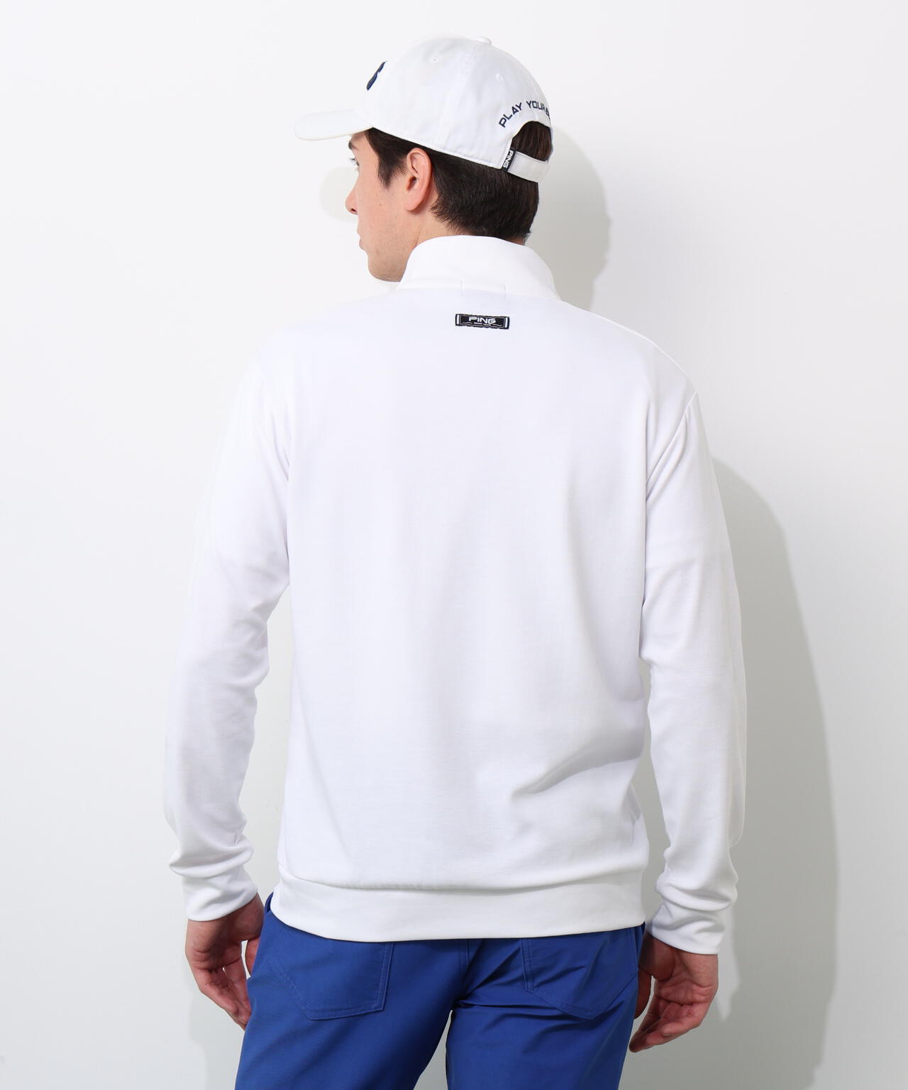 【PING APPAREL】全方向ストレッチダブルフェイスドライミックスアイストーンハーフジップカットソー ＜NATIVE＞ (MENS)