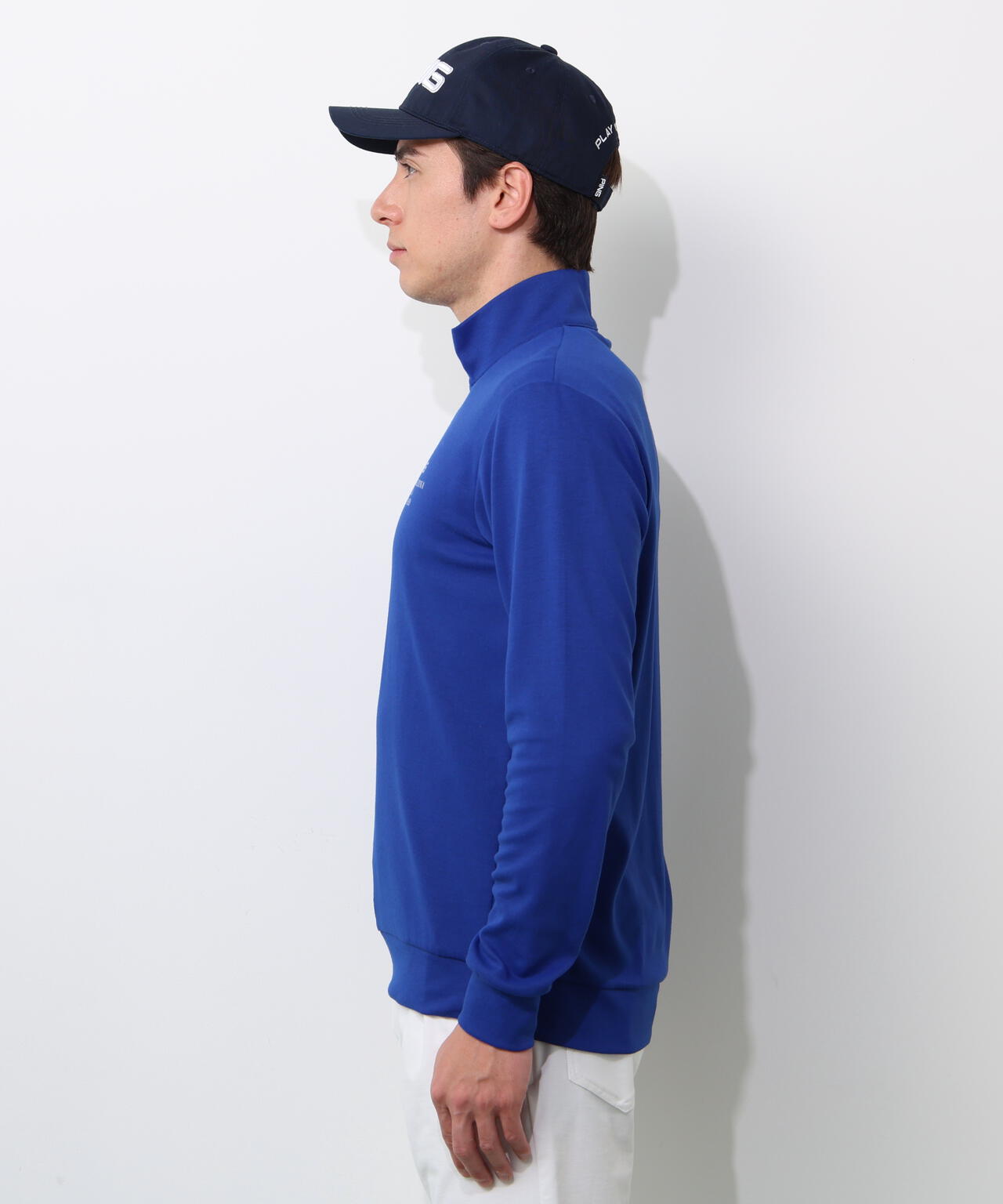 【PING APPAREL】全方向ストレッチダブルフェイスドライミックスアイストーンハーフジップカットソー ＜NATIVE＞ (MENS)