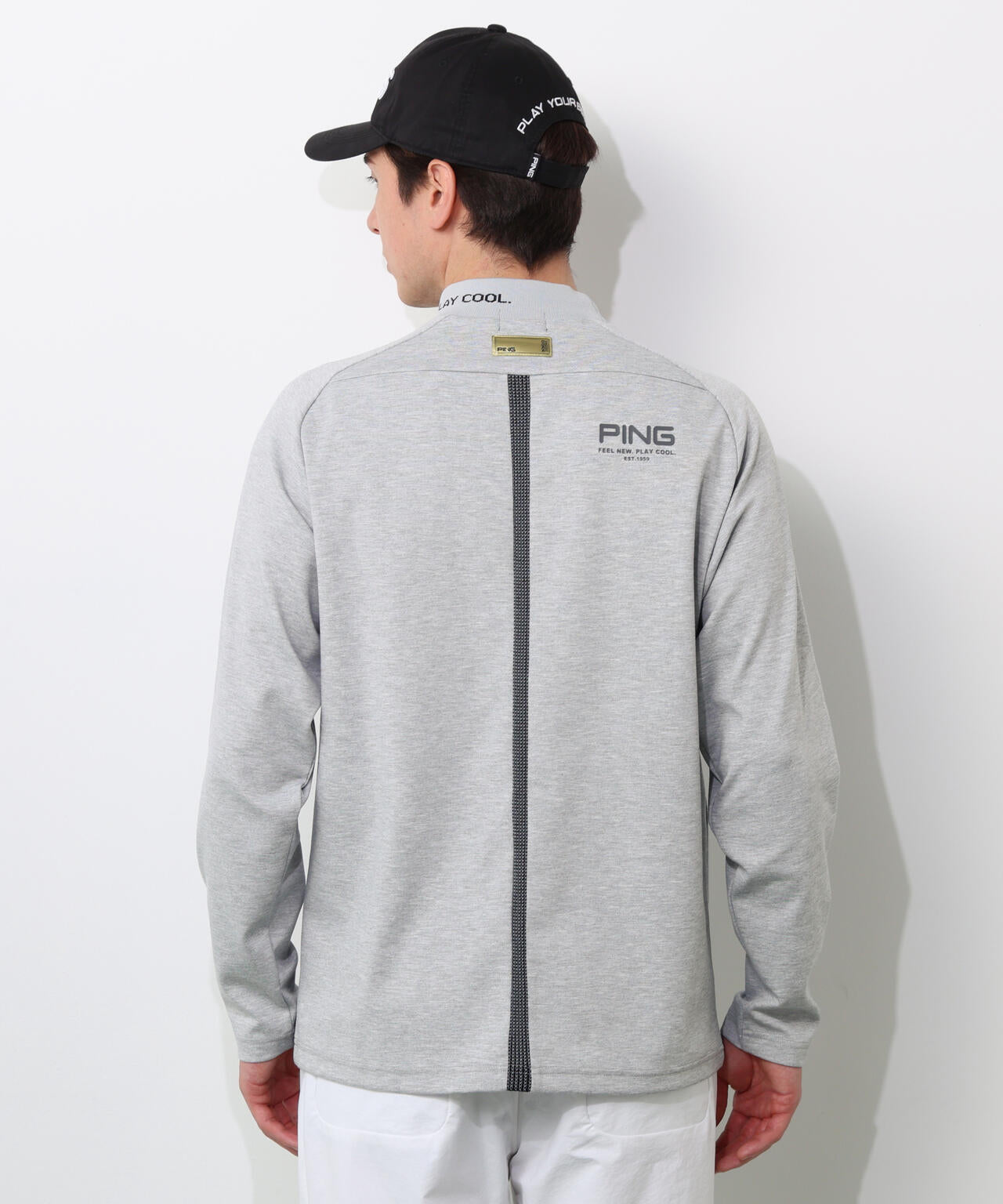 【PING APPAREL】冷感ポンチハイネックシャツ ＜GOLD＞ (MENS)
