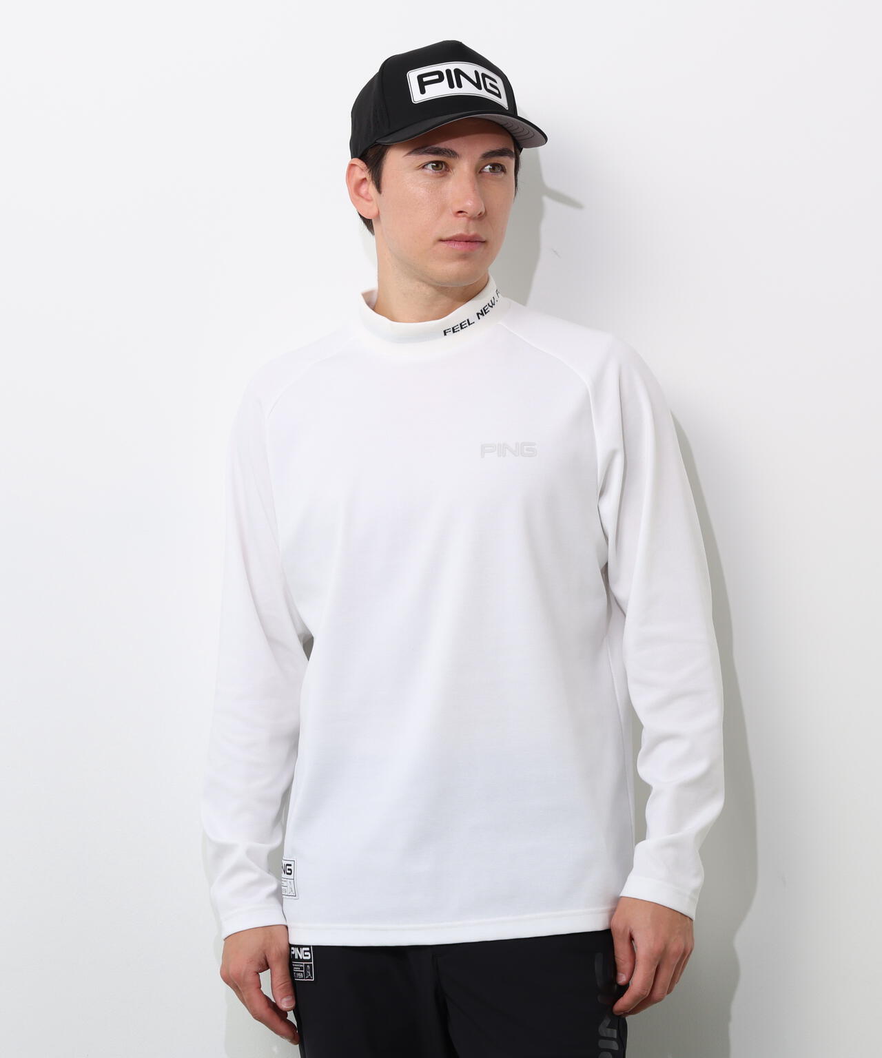 【PING APPAREL】冷感ポンチハイネックシャツ ＜GOLD＞ (MENS)