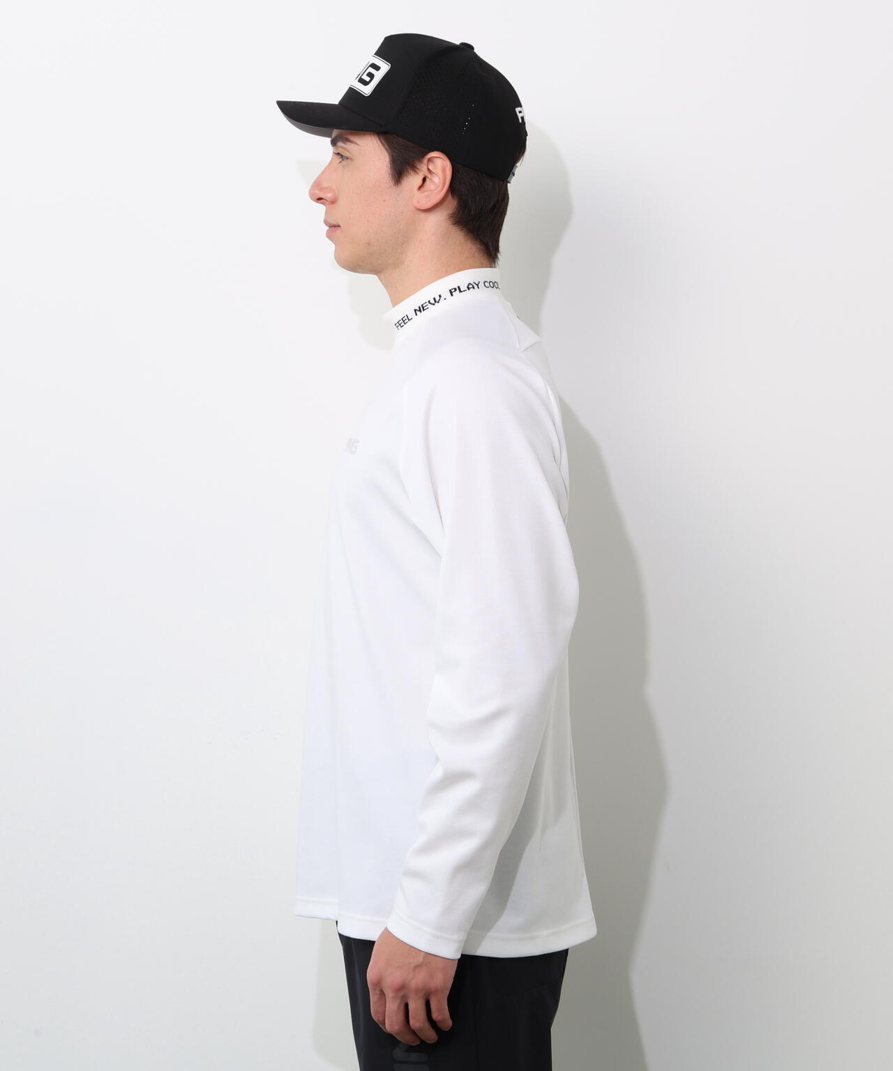 【PING APPAREL】冷感ポンチハイネックシャツ ＜GOLD＞ (MENS)