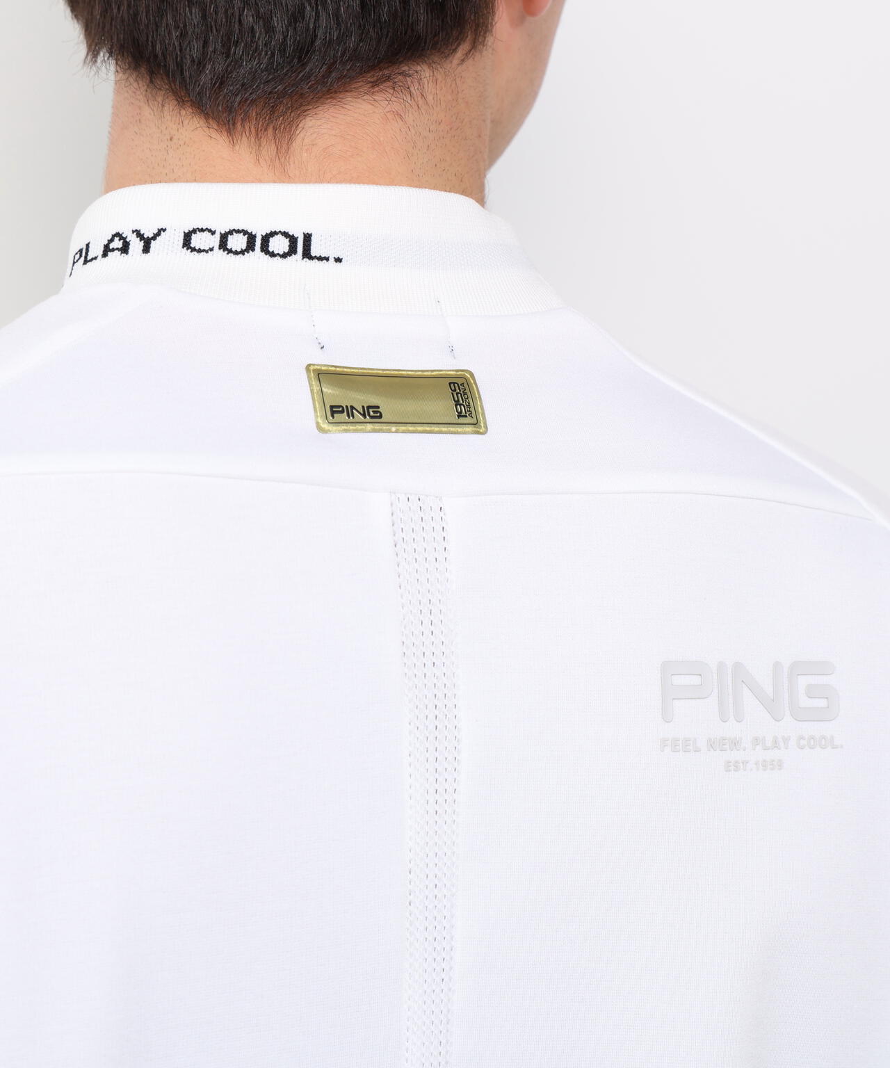 【PING APPAREL】冷感ポンチハイネックシャツ ＜GOLD＞ (MENS)