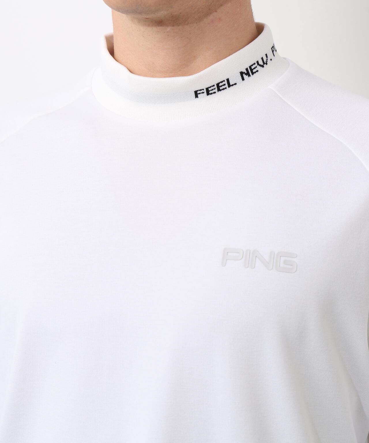 【PING APPAREL】冷感ポンチハイネックシャツ ＜GOLD＞ (MENS)