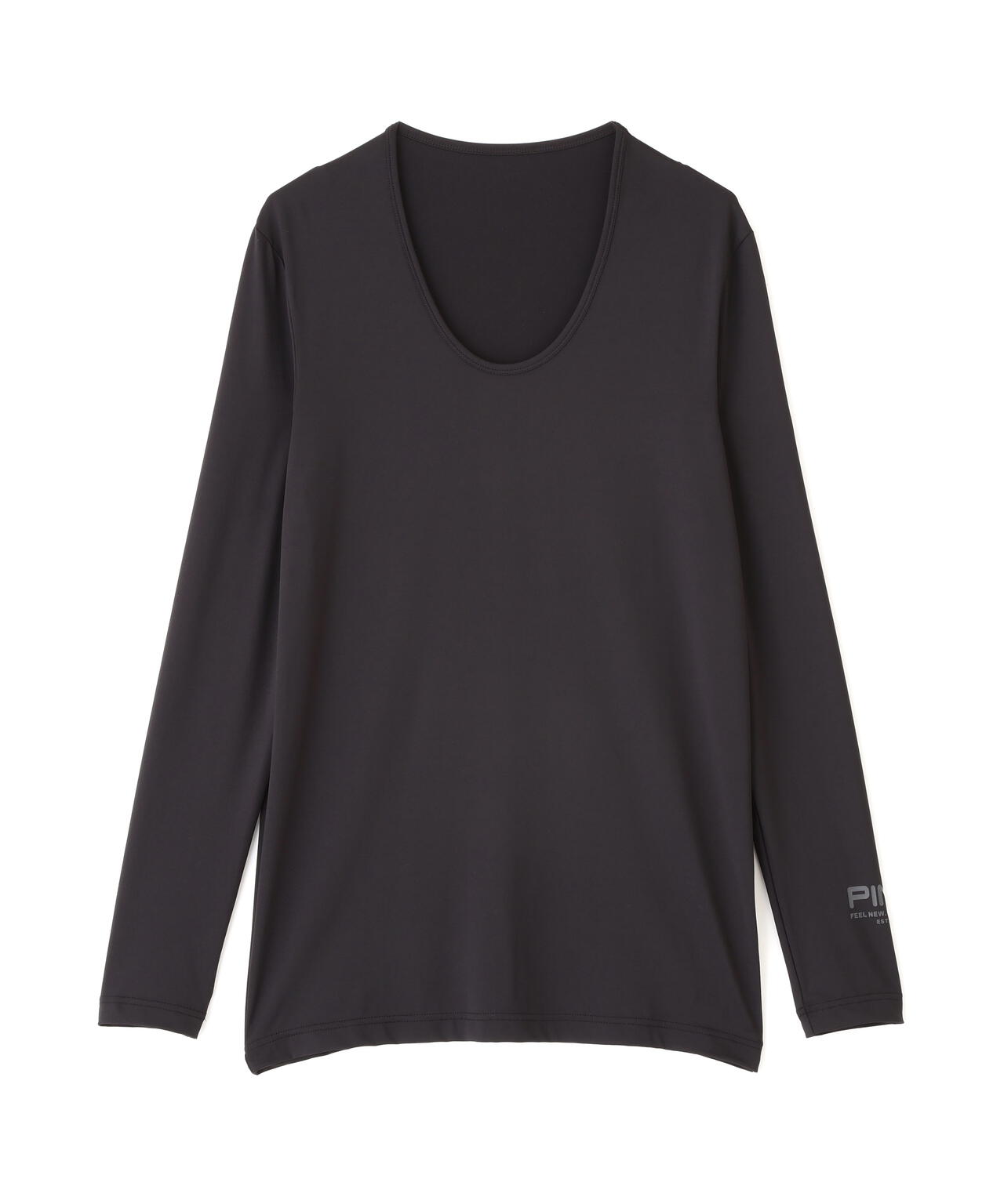 【PING APPAREL】【UVカット・接触冷感】ベア天竺Uネック長袖インナーシャツ ＜GOLD＞ (MENS)