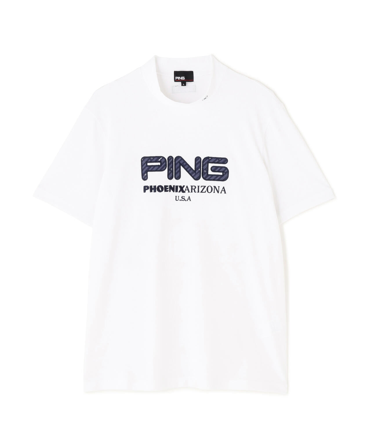 【PING APPAREL】アップリケ半袖ハイネックシャツ ＜NATIVE＞ (MENS)