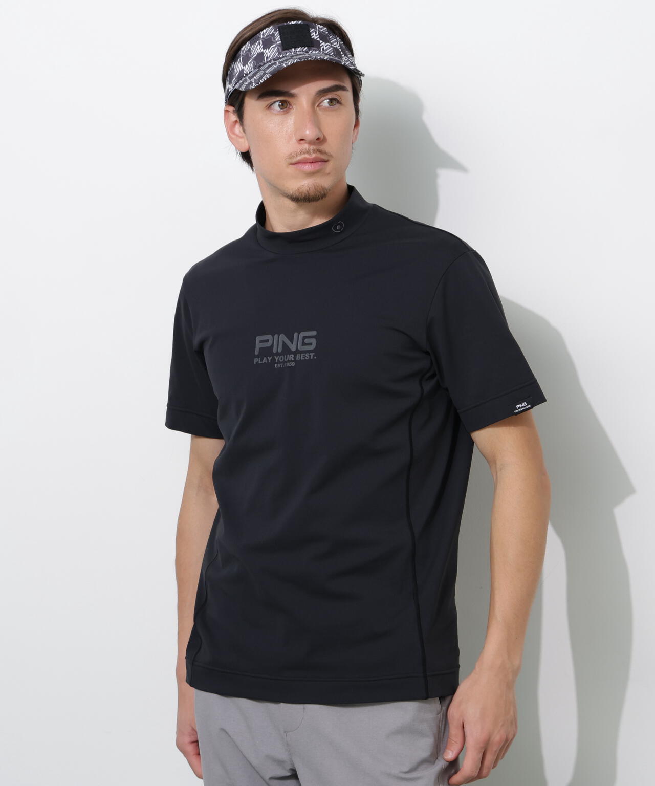 【PING APPAREL】クイックドライ半袖カノコハイネックシャツ ＜PERFORMANCE＞ (MENS)
