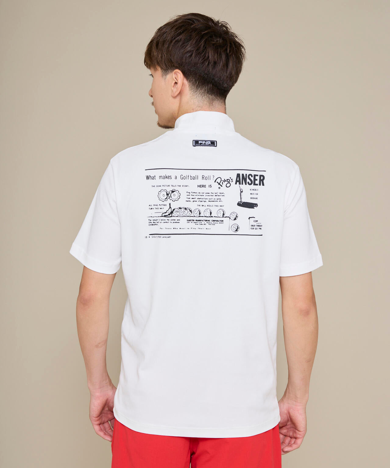 【PING APPAREL】【10カラーシリーズ】PEカノコ半袖ハイネックシャツ ＜NATIVE＞ (MENS)