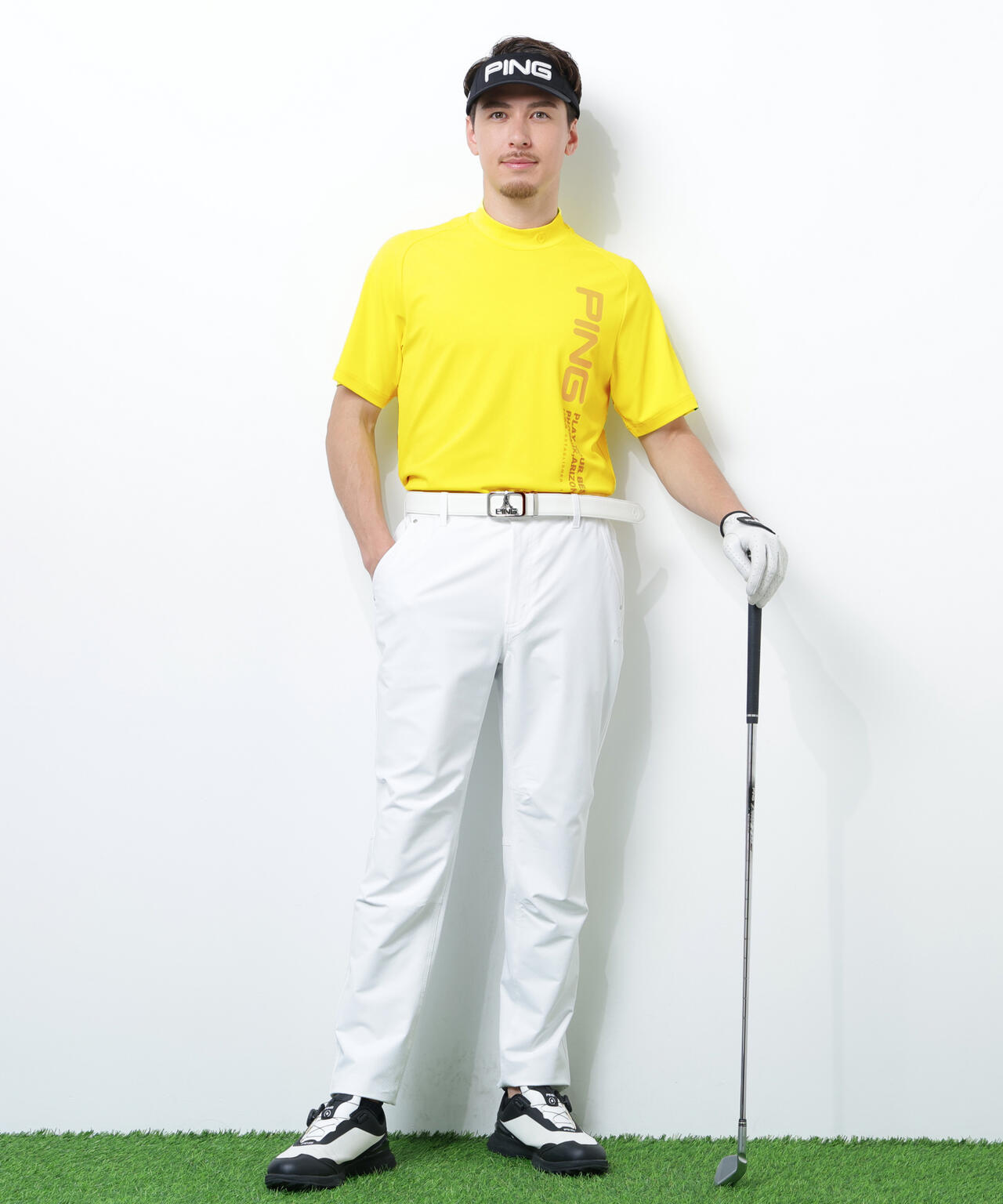 【PING APPAREL】テラカノコ半袖ハイネックシャツ ＜PERFORMANCE＞ (MENS)