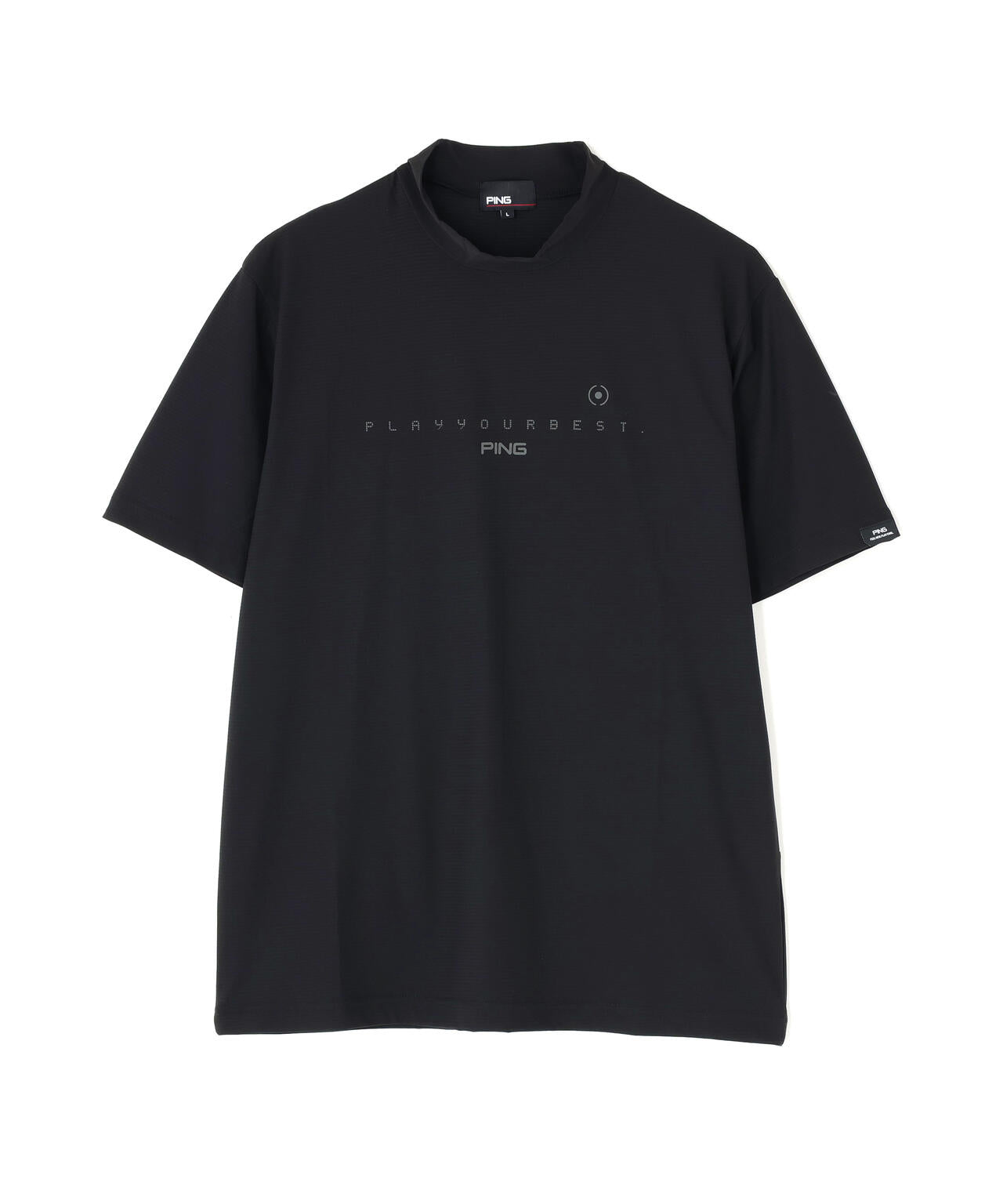 【PING APPAREL】シングルメッシュ レイブロック半袖ハイネックシャツ ＜PERFORMANCE＞ (MENS)