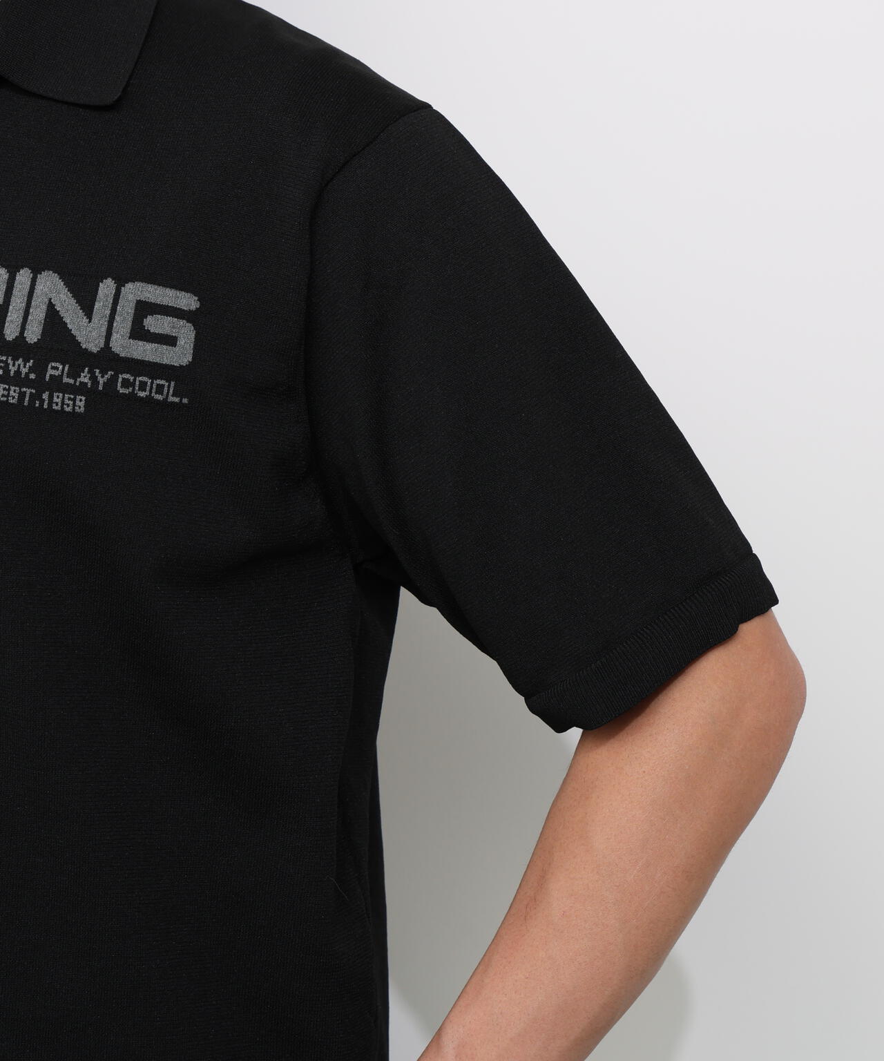 【PING APPAREL】半袖ニットポロシャツ ＜GOLD＞ (MENS)