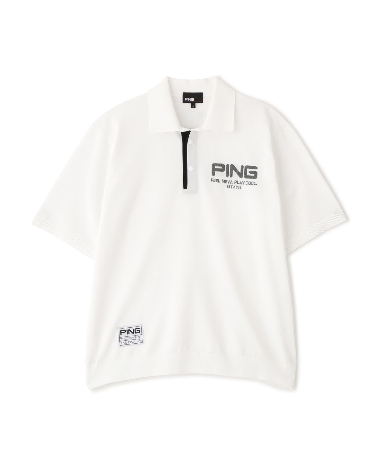 【PING APPAREL】半袖ニットポロシャツ ＜GOLD＞ (MENS)