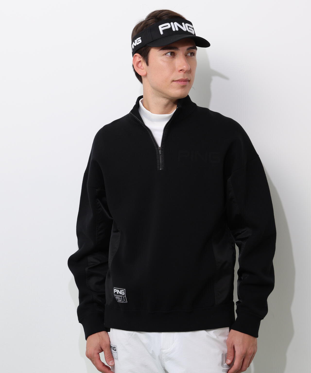 【PING APPAREL】長袖ハーフジップニット ＜GOLD＞ (MENS)