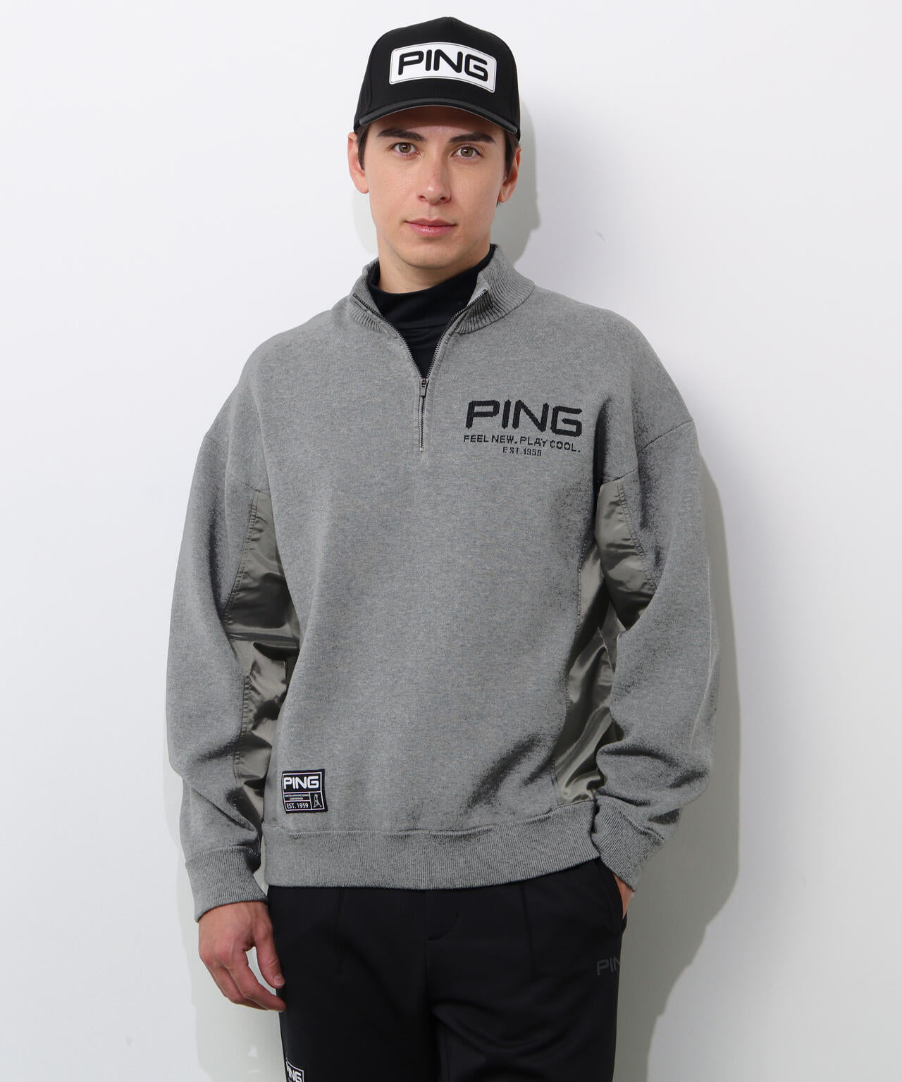 【PING APPAREL】長袖ハーフジップニット ＜GOLD＞ (MENS)