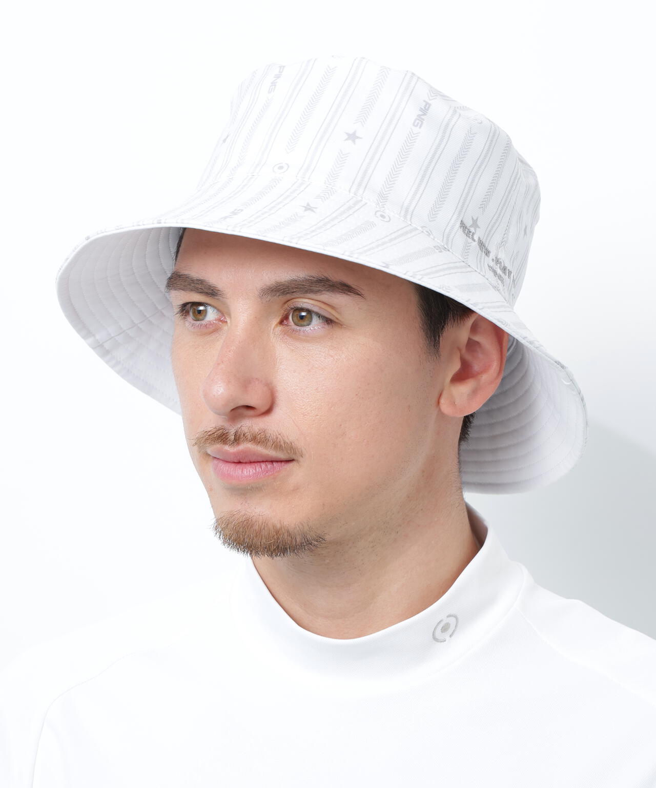 【PING APPAREL】ストライプ総柄プリントリバーシブルハット ＜NATIVE＞(UNISEX)