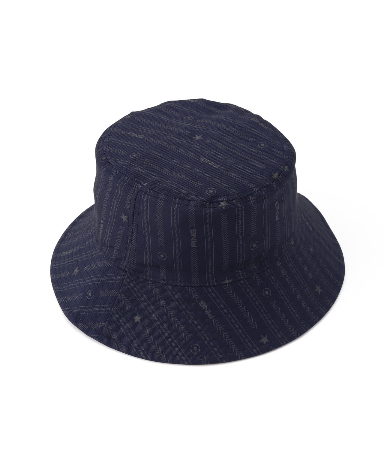 【PING APPAREL】ストライプ総柄プリントリバーシブルハット ＜NATIVE＞(UNISEX)