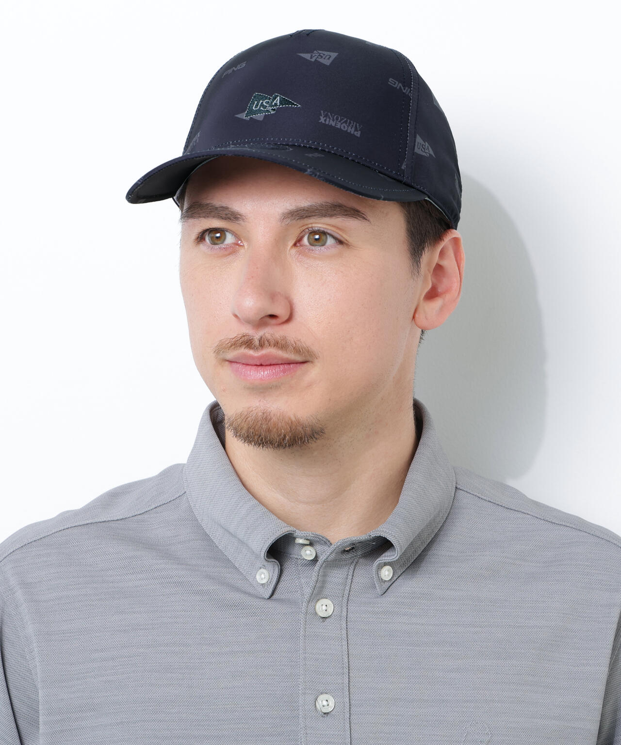 【PING APPAREL】USA FLAG総柄プリントキャップ ＜NATIVE＞(UNISEX)