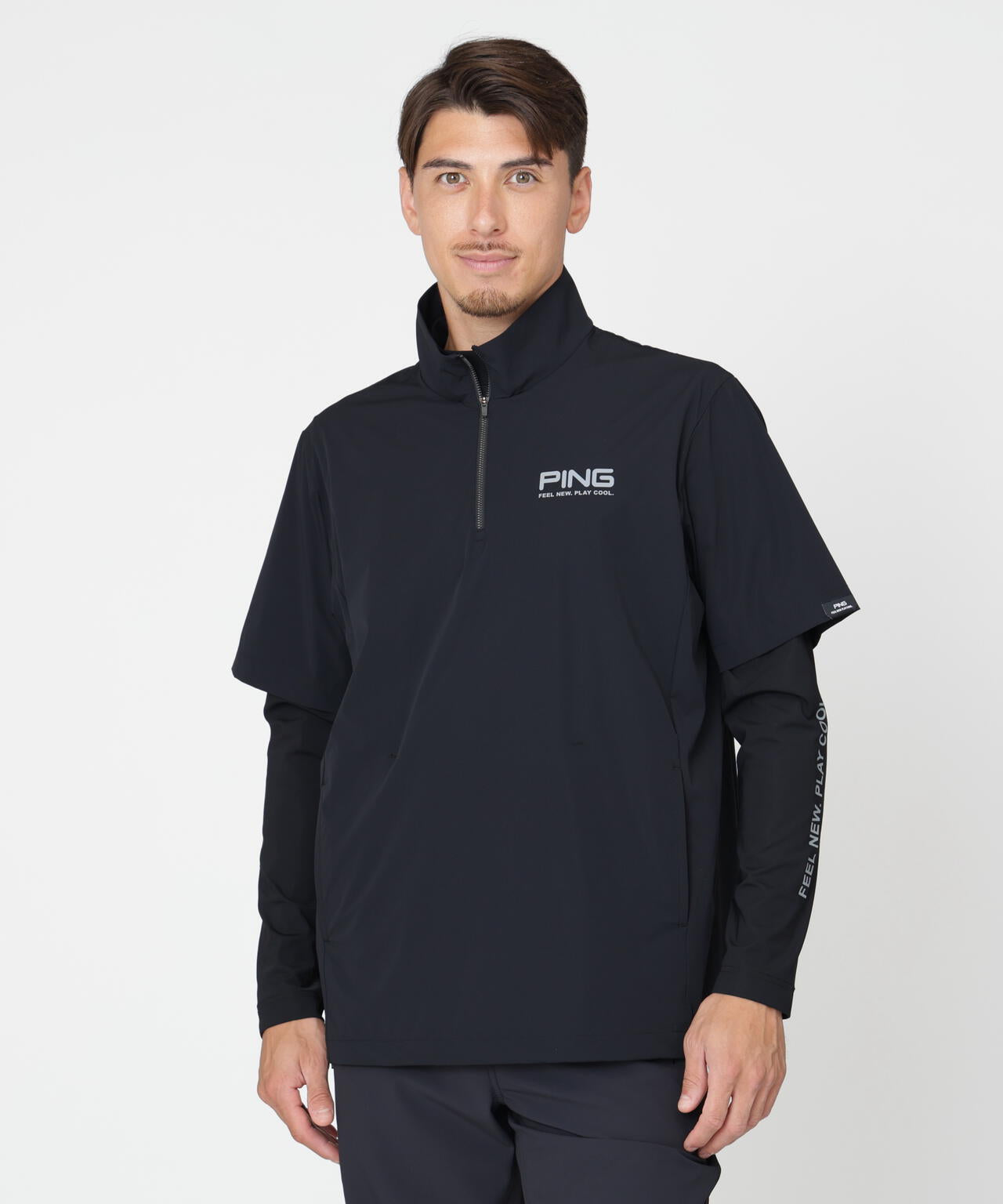 ［PING APPAREL］［接触冷感・UVカット・撥水］レイヤードツインセット (MENS)