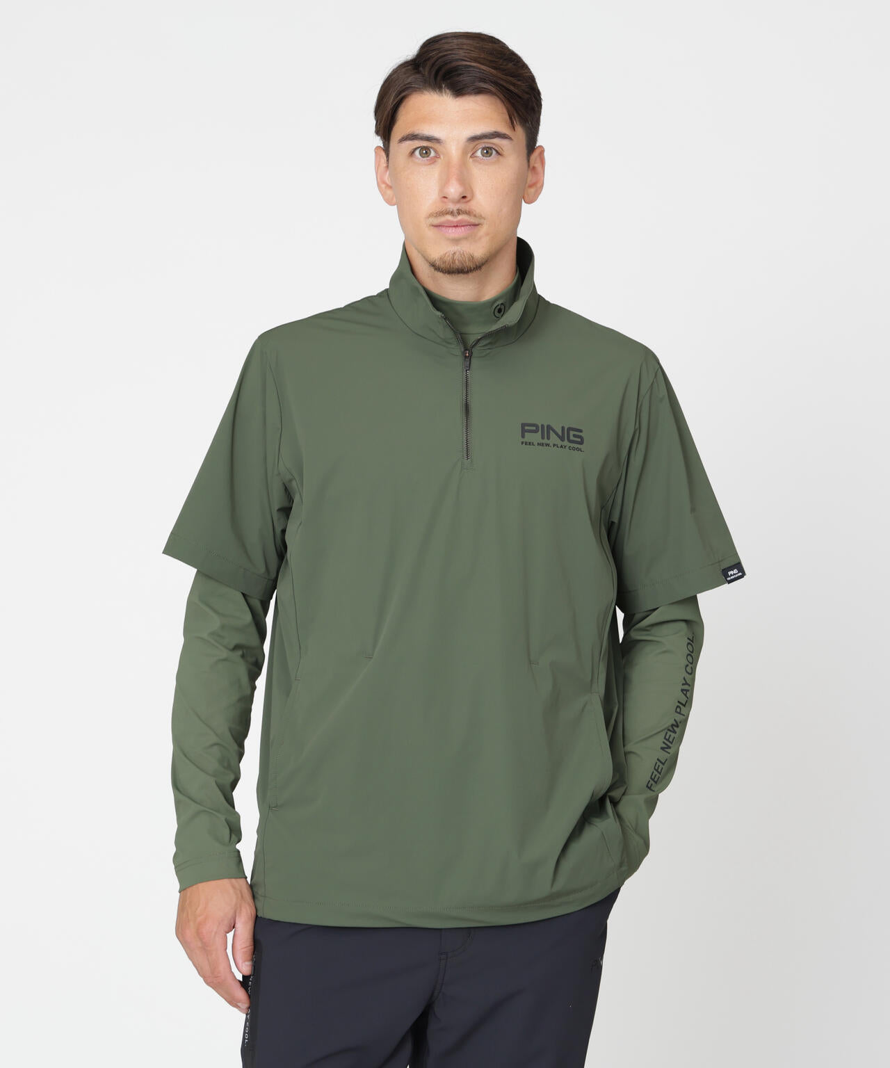 ［PING APPAREL］［接触冷感・UVカット・撥水］レイヤードツインセット (MENS)