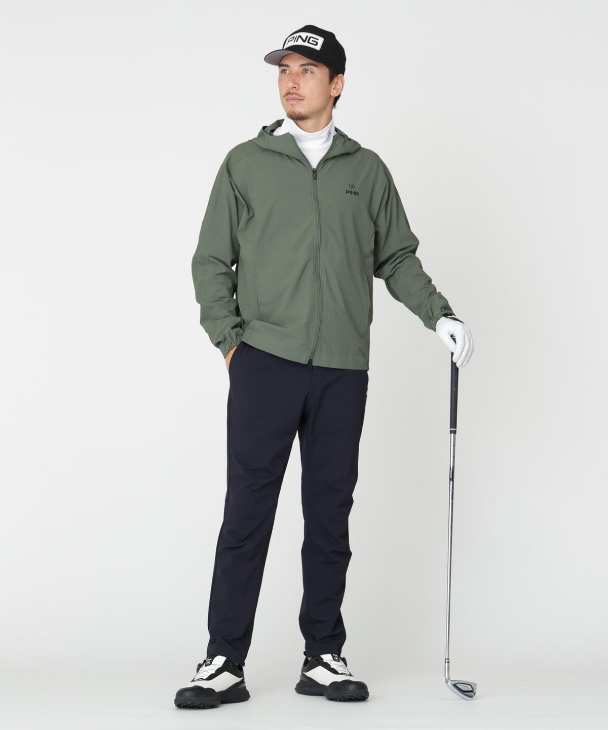 【PING APPAREL】全方向ストレッチフルジップフーディブルゾン (MENS)