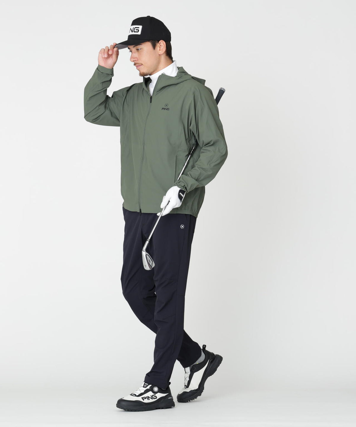 【PING APPAREL】全方向ストレッチフルジップフーディブルゾン (MENS)