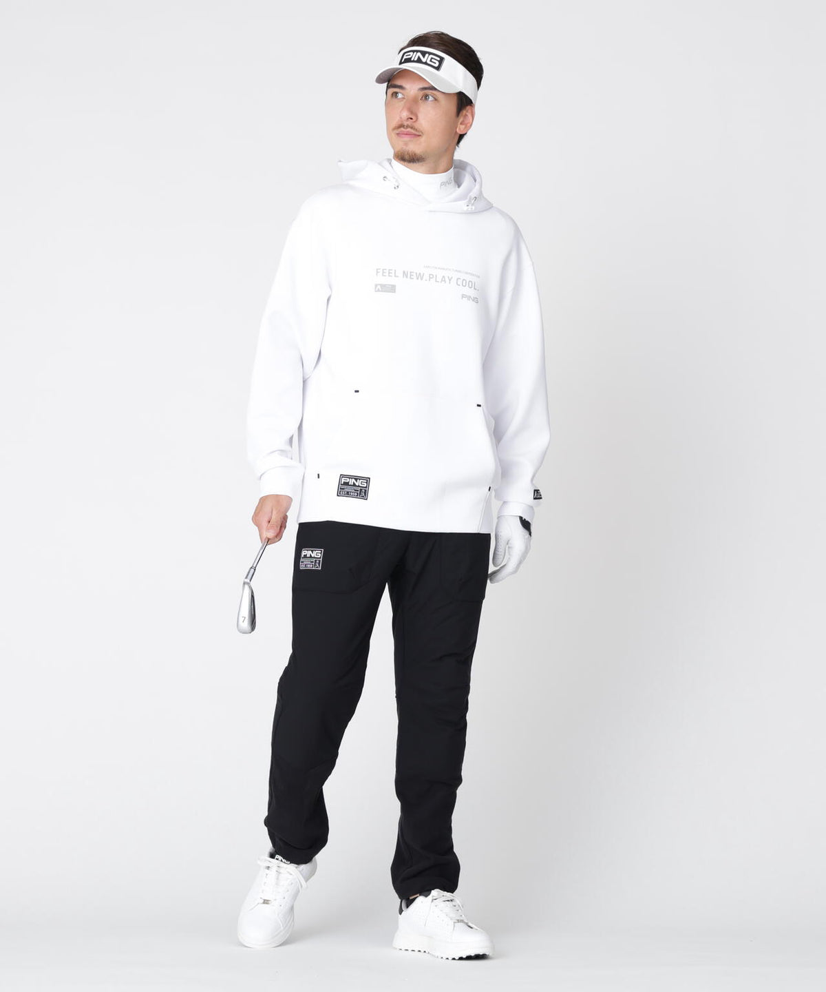 [PING APPAREL] 異素材MIXテーパードパンツ ＜GOLD＞ (MENS)