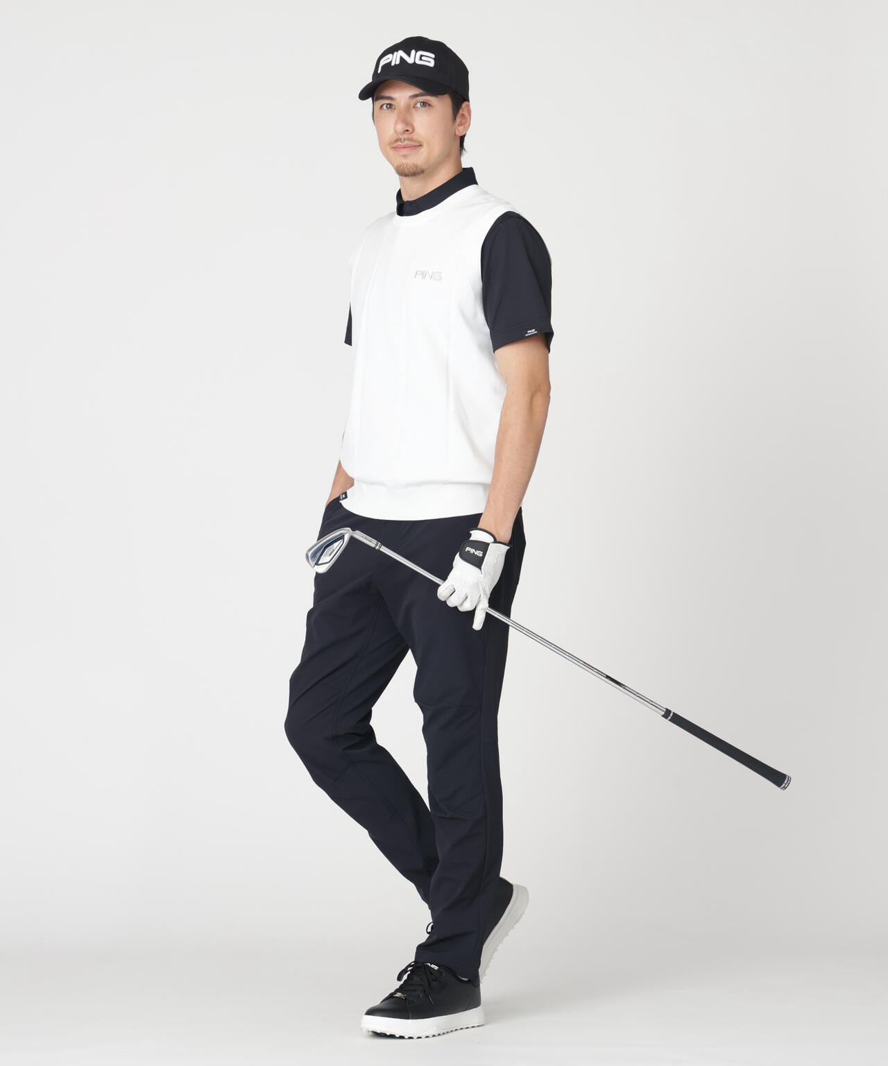 【PING APPAREL】全方向ストレッチ布帛高機能テーパードパンツ (MENS)