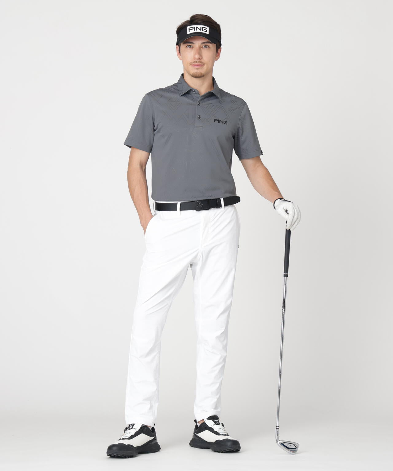 【PING APPAREL】全方向ストレッチ布帛高機能テーパードパンツ (MENS)