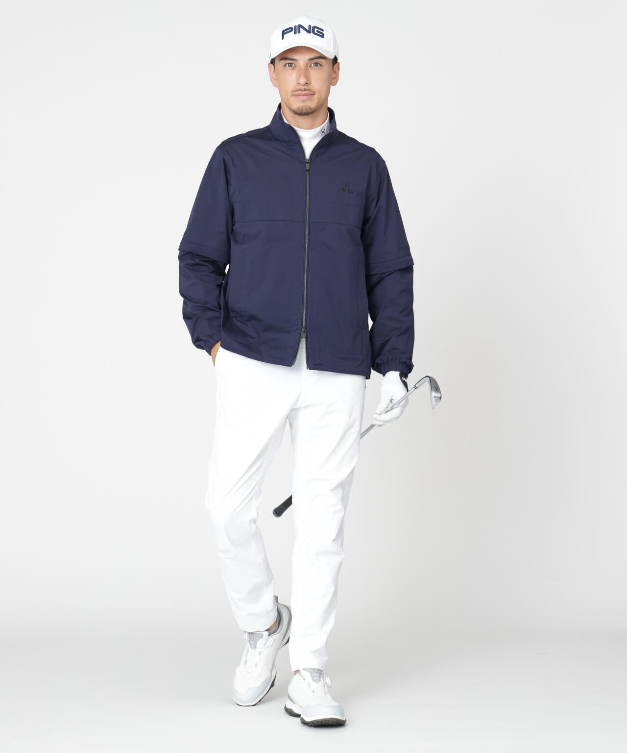 【PING APPAREL】全方向ストレッチ布帛高機能テーパードパンツ (MENS)