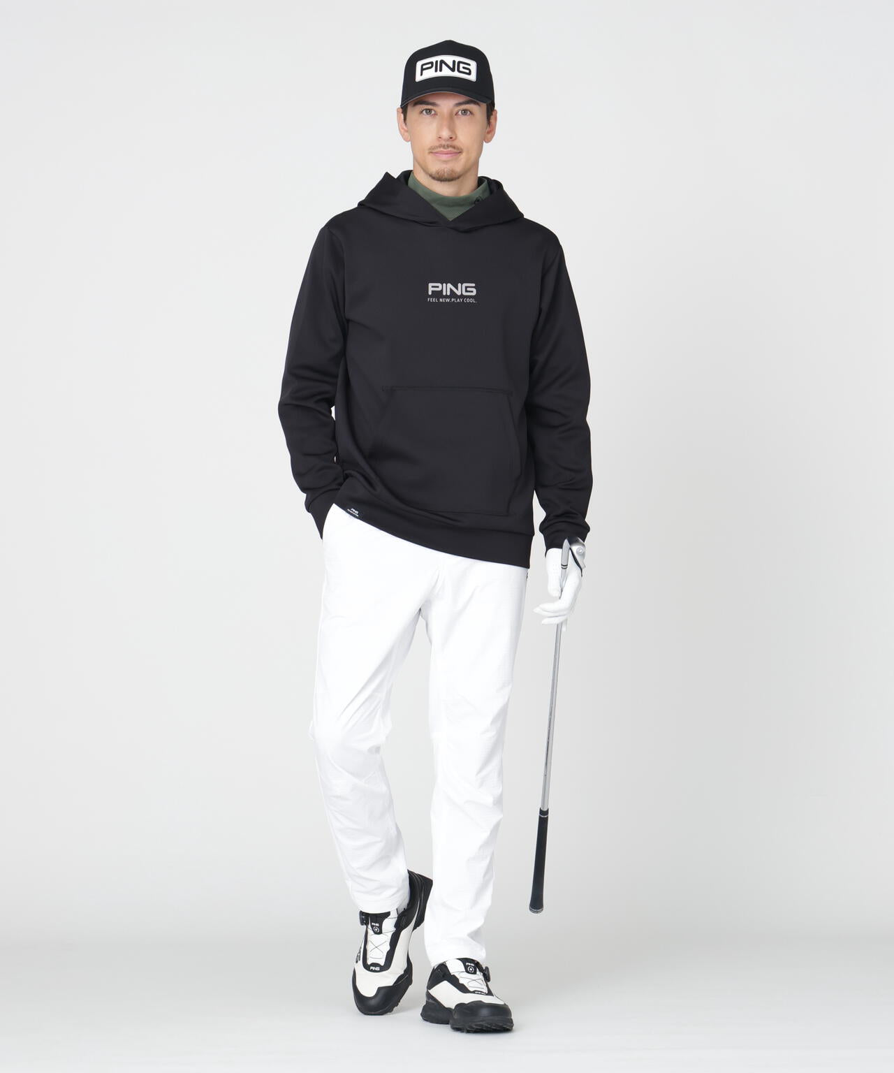 【PING APPAREL】全方向ストレッチ布帛高機能テーパードパンツ (MENS)