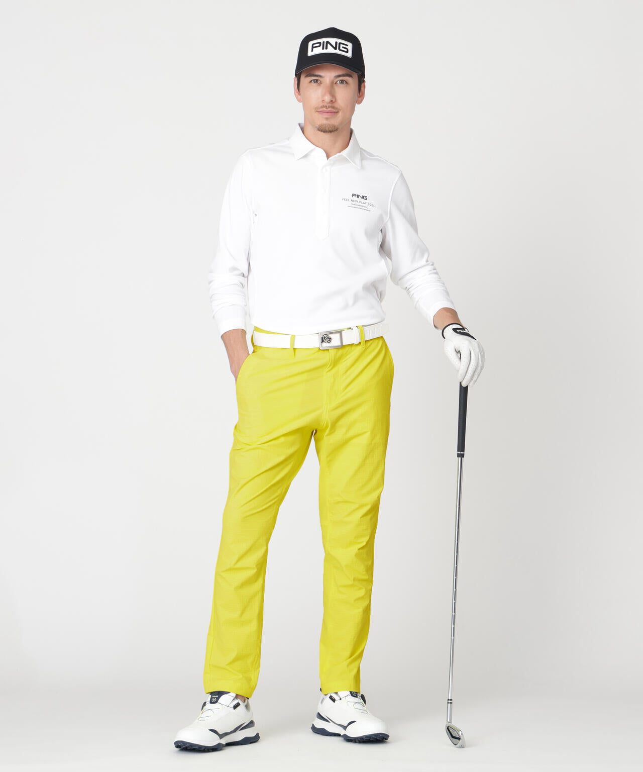 【PING APPAREL】全方向ストレッチ布帛高機能テーパードパンツ (MENS)