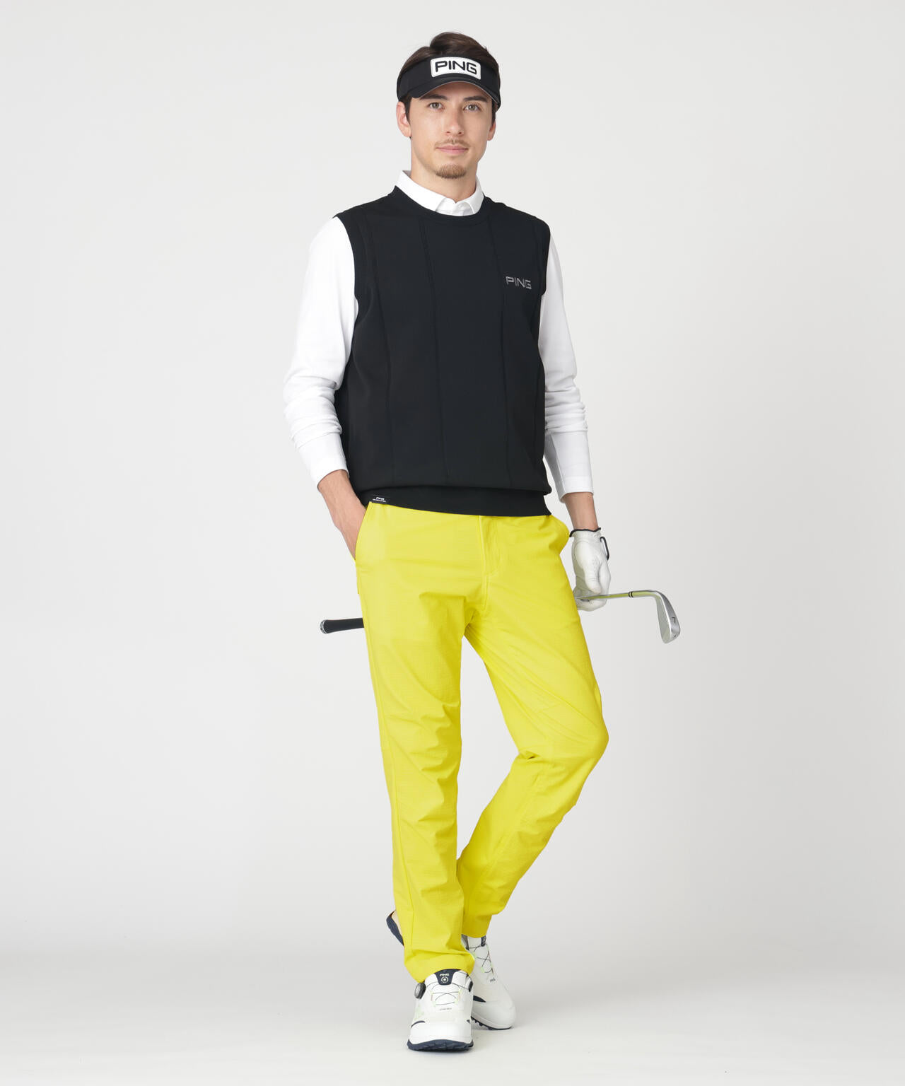 【PING APPAREL】全方向ストレッチ布帛高機能テーパードパンツ (MENS)
