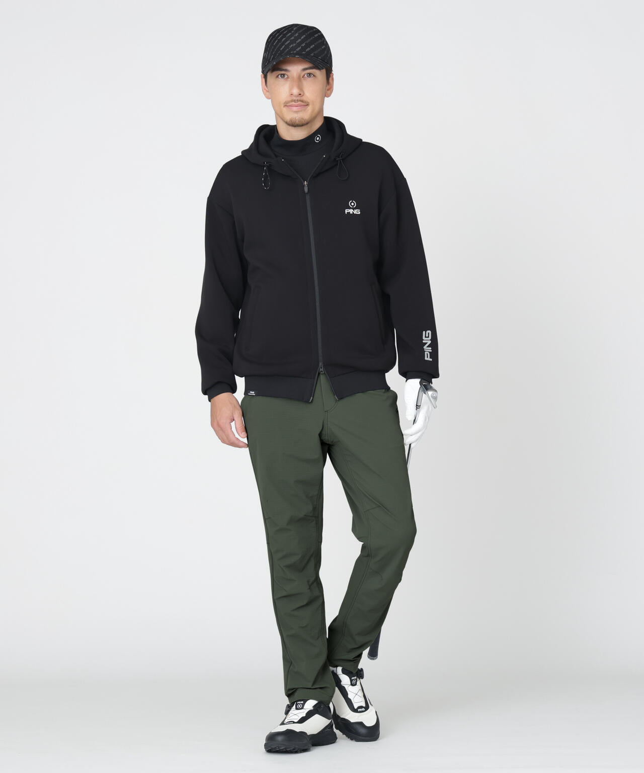 【PING APPAREL】全方向ストレッチ布帛高機能テーパードパンツ (MENS)