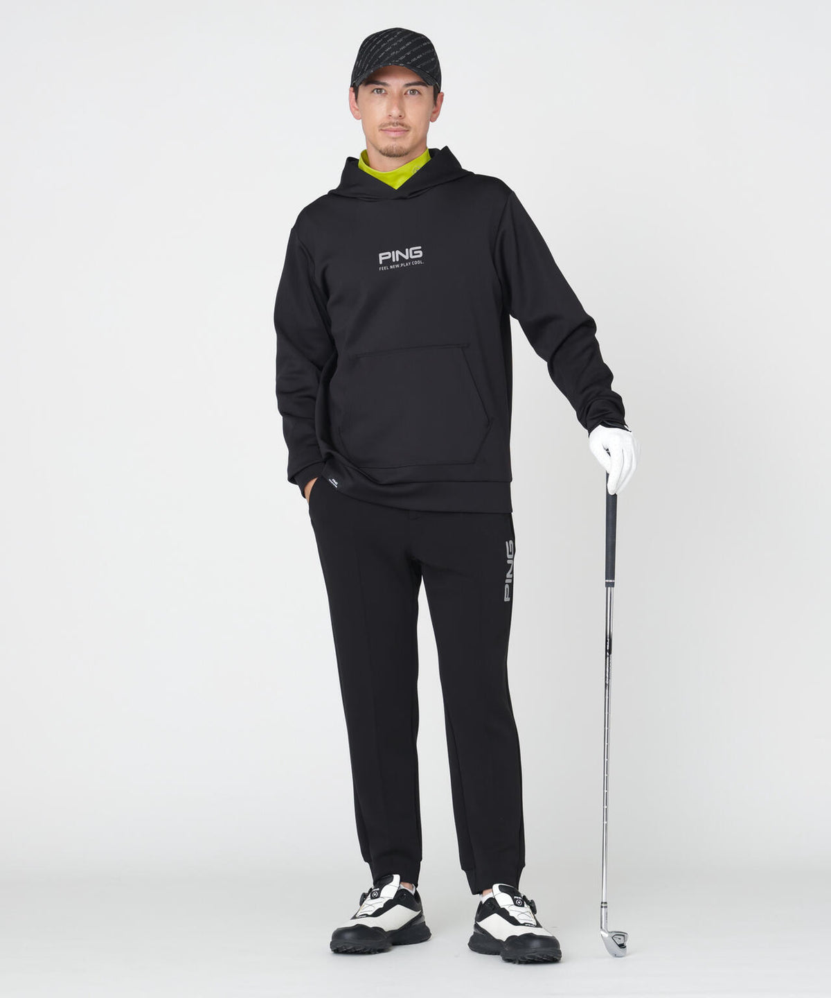 【PING APPAREL】全方向ストレッチダンボールニットテーパードパンツ (MENS)