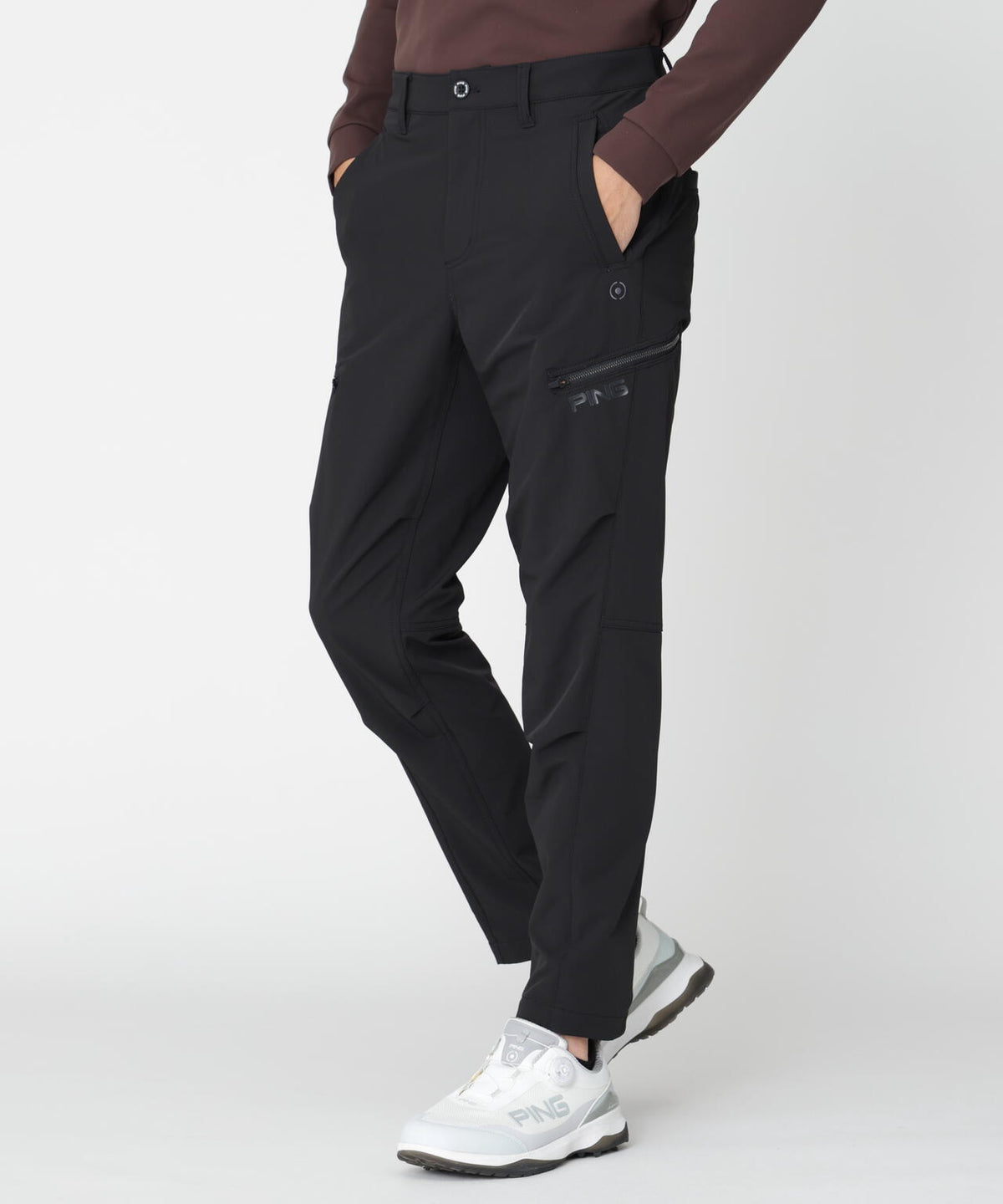 【PING APPAREL】全方向ストレッチ二重織 フィット&ストレッチテーパードパンツ (MENS)