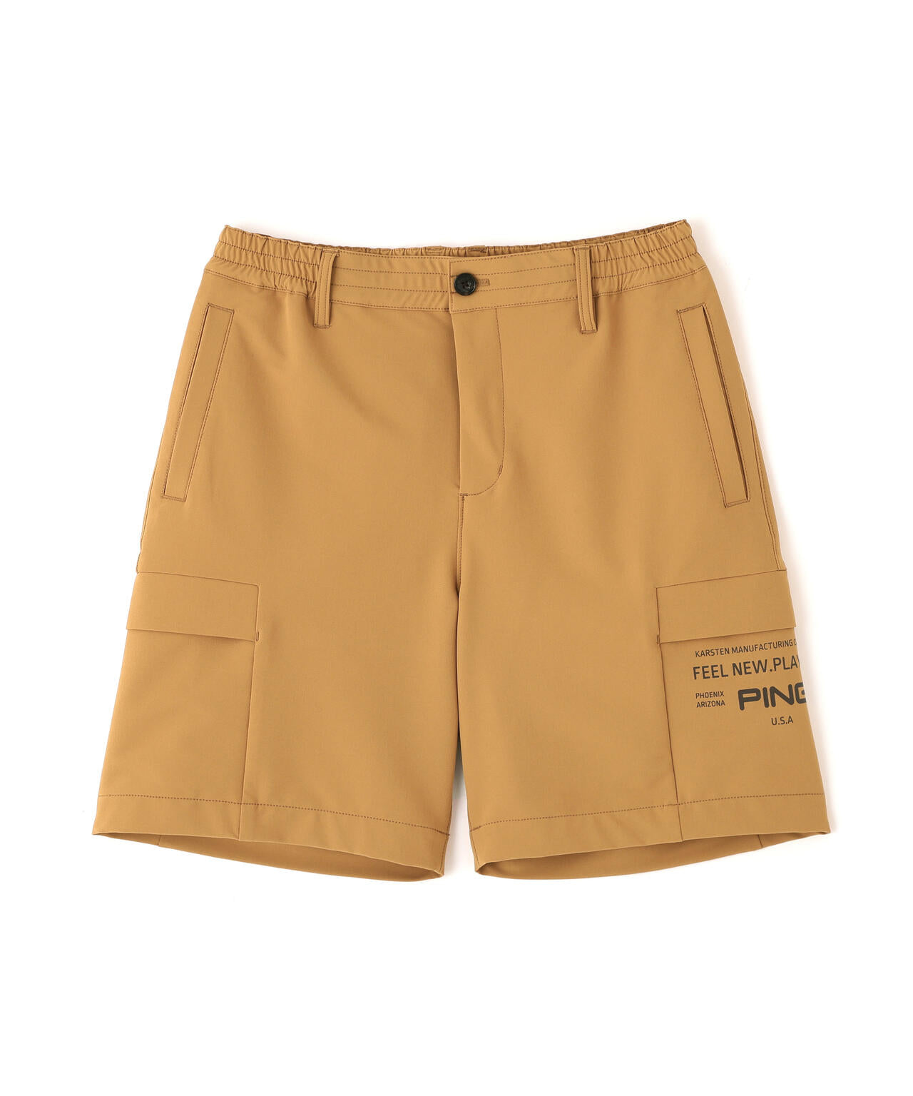 ［PING APPAREL］［UVカット・吸水速乾］ダブルストレッチフラップショートパンツ (MENS)