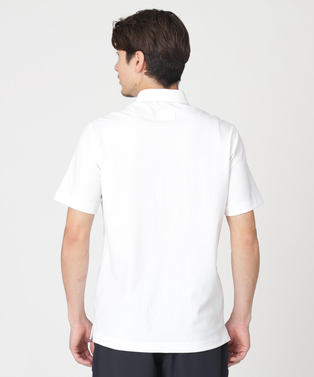 ［PING APPAREL］［吸水速乾］全方向ストレッチシアサッカー半袖ポロシャツ (MENS)