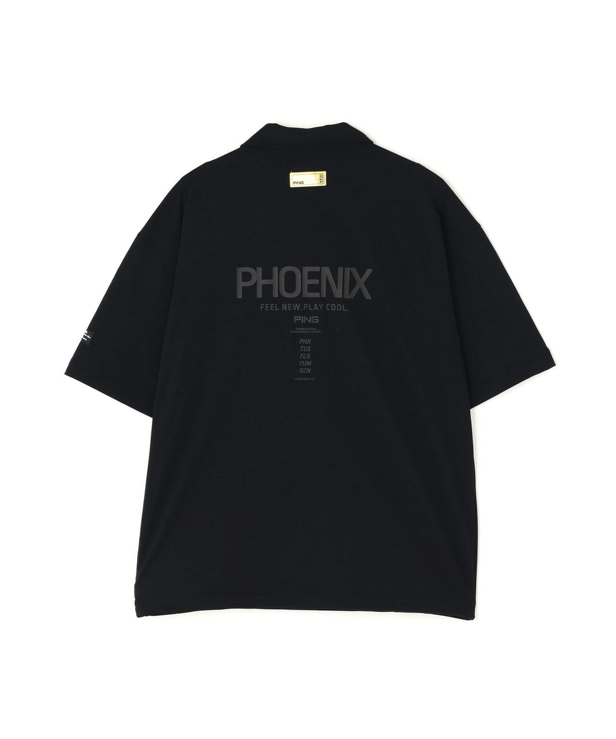 【PING APPAREL】半袖ハーフジップシャツ ＜GOLD＞ (MENS)