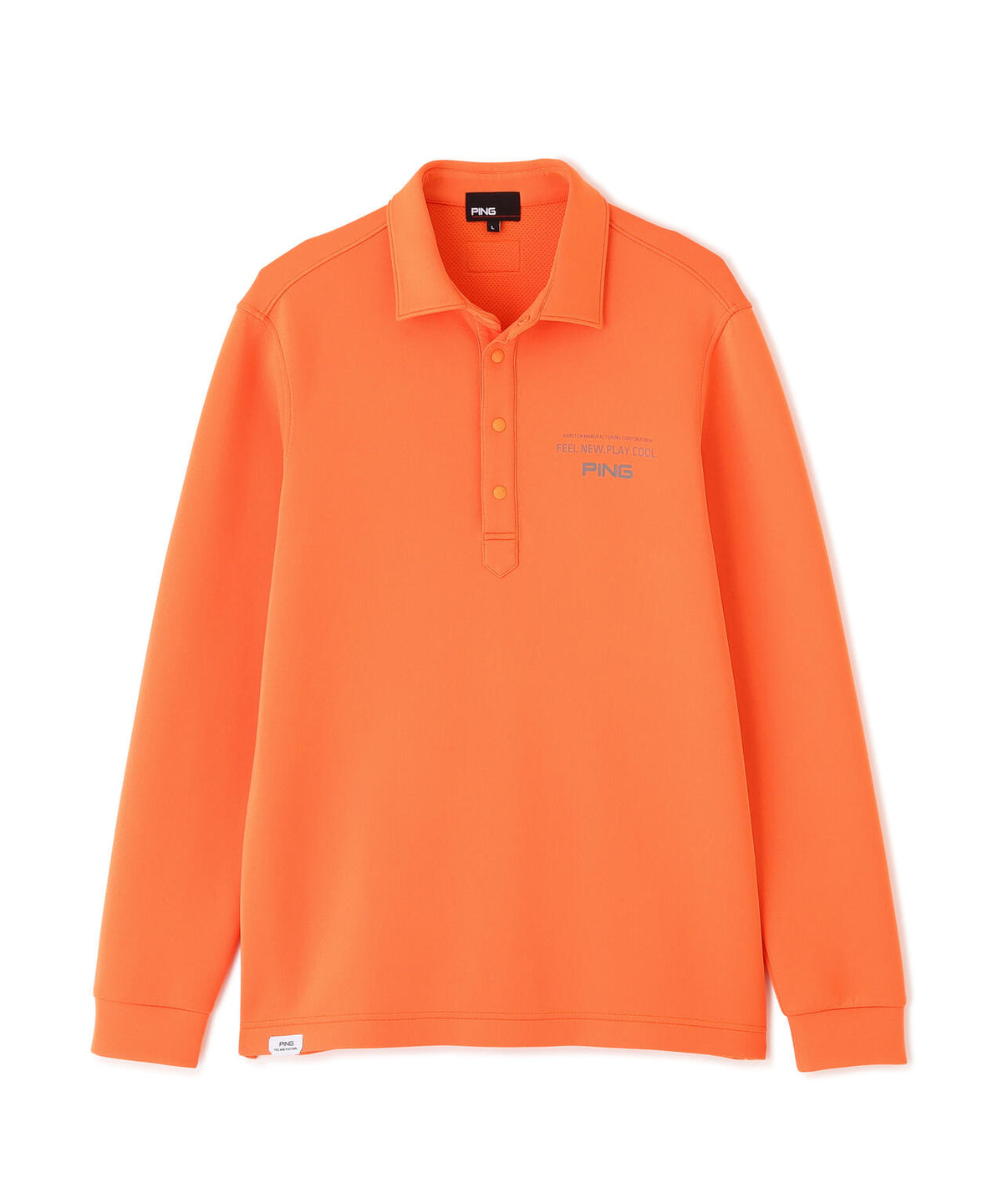 [PING APPAREL] 裏メッシュダンボール長袖ポロシャツ (MENS)
