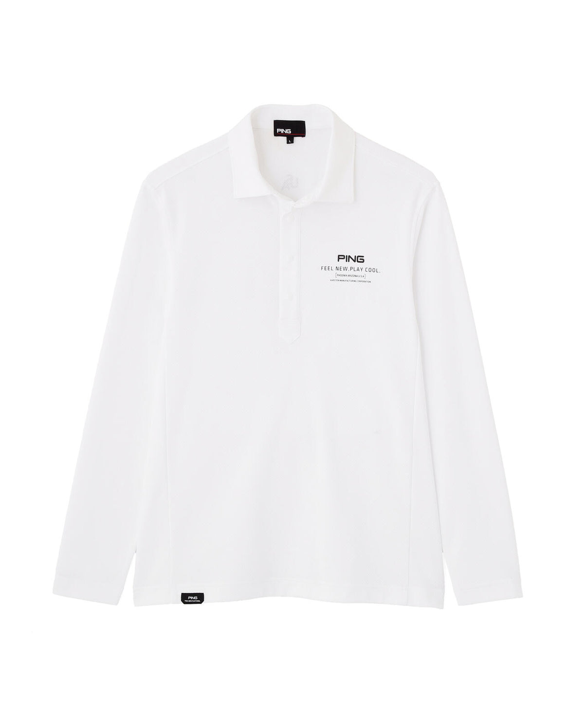 【PING APPAREL】格子リバーススクラムテック長袖ポロシャツ (MENS)