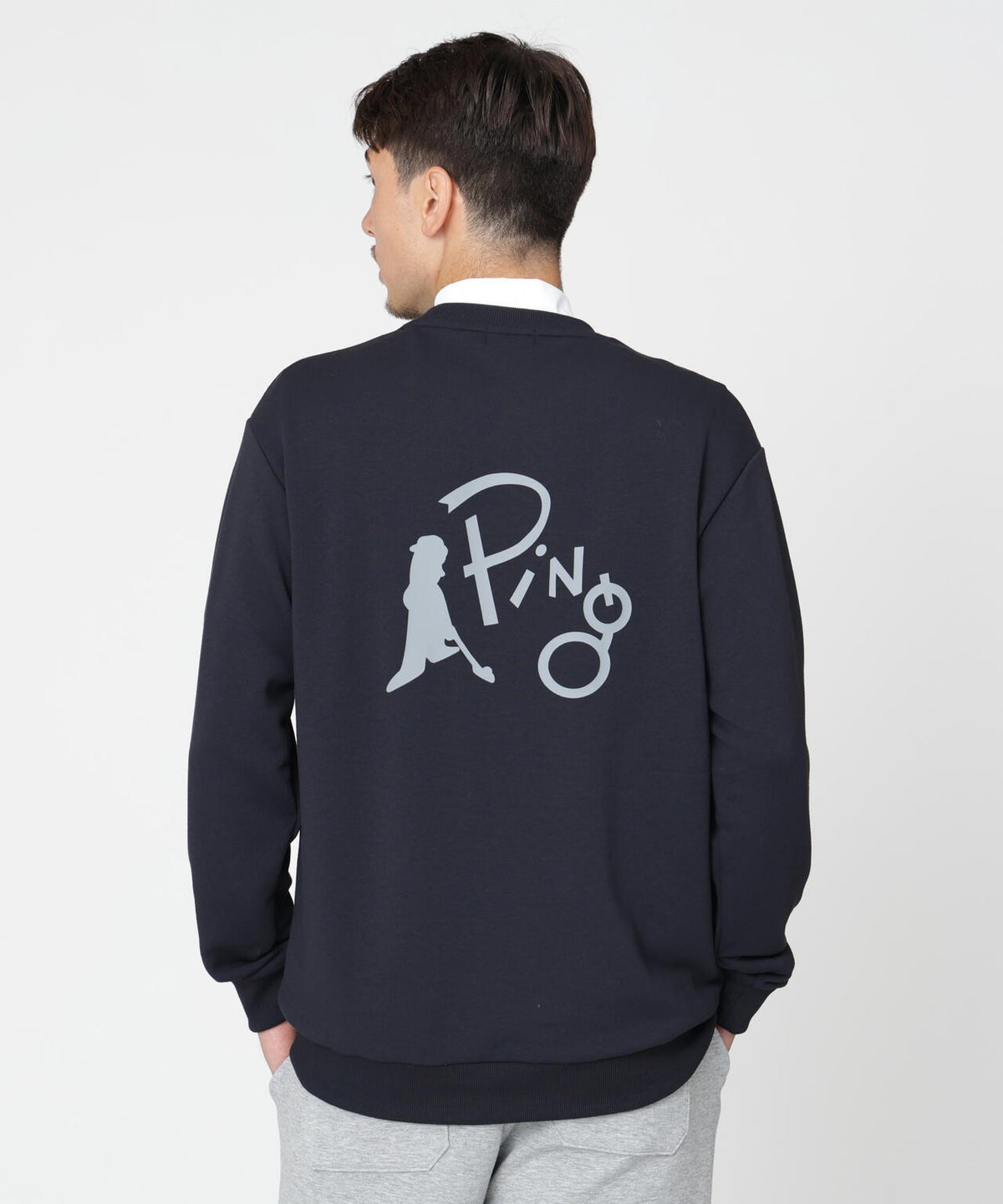 ［PING APPAREL］［吸水速乾・UVケア］10カラーMr.PINGダンシングロゴクルーネックプルオーバー (MENS)