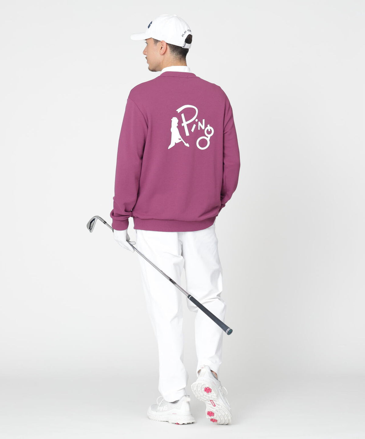 ［PING APPAREL］［吸水速乾・UVケア］10カラーMr.PINGダンシングロゴクルーネックプルオーバー (MENS)