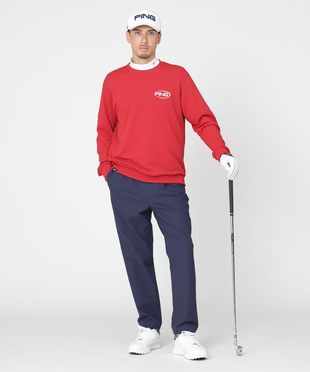 ［PING APPAREL］［吸水速乾・UVケア］10カラーMr.PINGダンシングロゴクルーネックプルオーバー (MENS)
